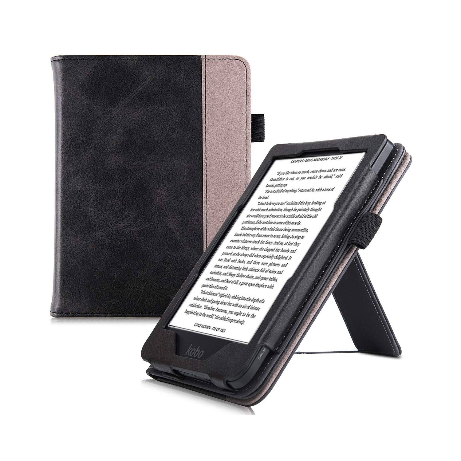 BOZHUORUI – Étui sur socle pour liseuse Clara HD de Kobo – Étui protecteur en cuir de polyuréthane de qualité supérieure avec