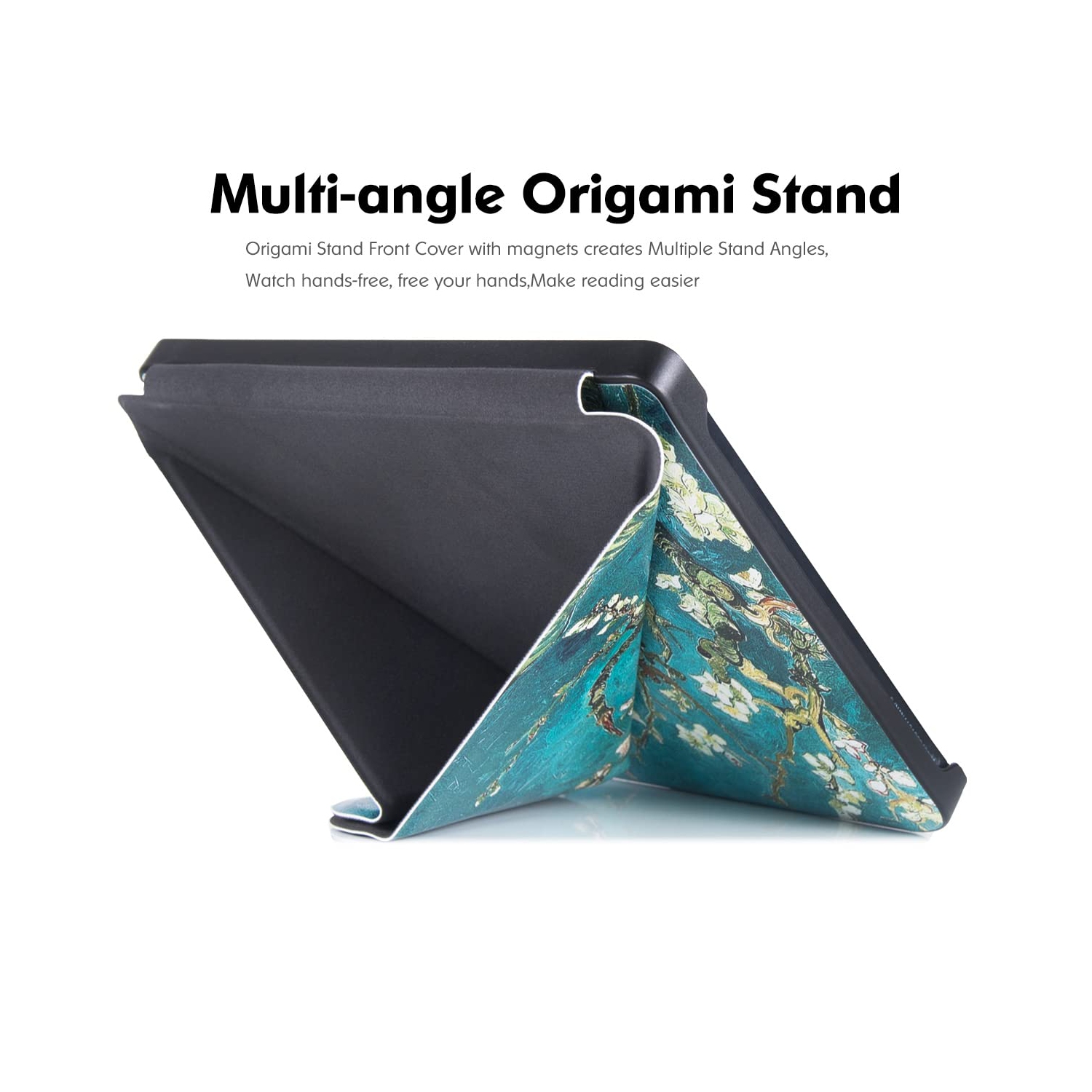 BOZHUORUI Étui protecteur pour liseuse Libra 2 de Kobo - Étui protecteur en cuir de polyuréthane de qualité supérieure avec support AUT