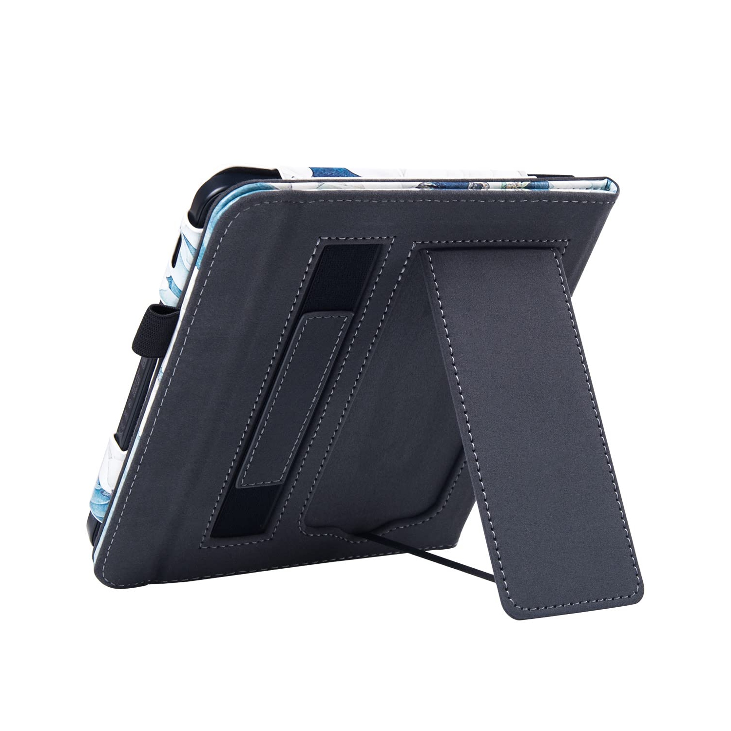 BOZHUORUI Kobo Libra 2 eReader Case with Stand - Premium PU Leather Cover with Hand Strap and Au