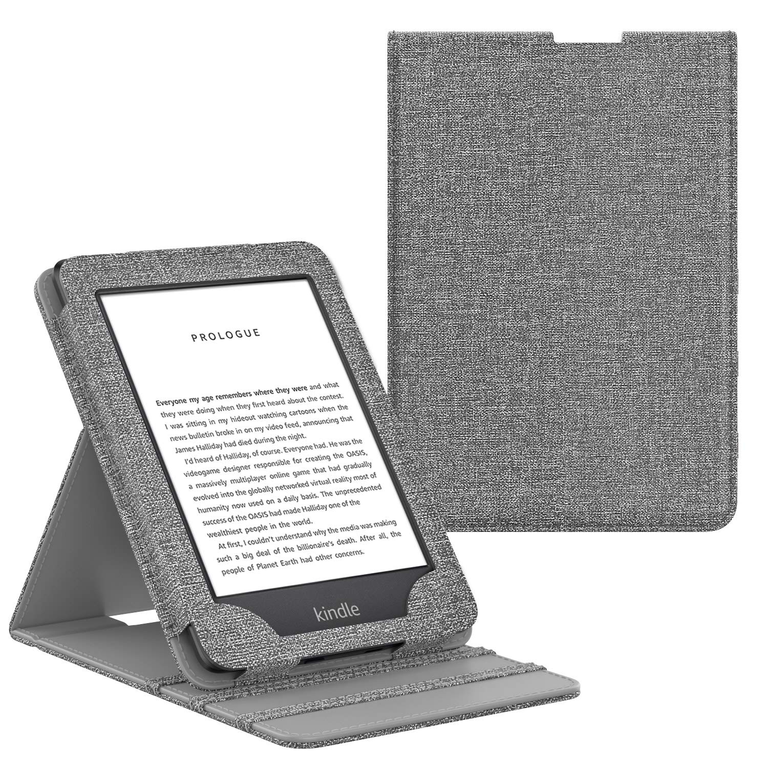 MoKo Case Fits 6" Kindle (10th Generation, 2019)/(8th Generation, 2016), Premium Vertical Flip Cover with Auto Wake/Sleep Fu