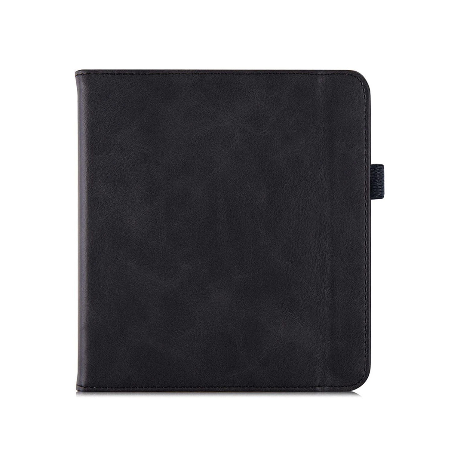 Kobo Libra 2 Case with Stand - Premium PU Leather Bookcover with Hand Strap and Auto Sleep/Wake (Rock Black)