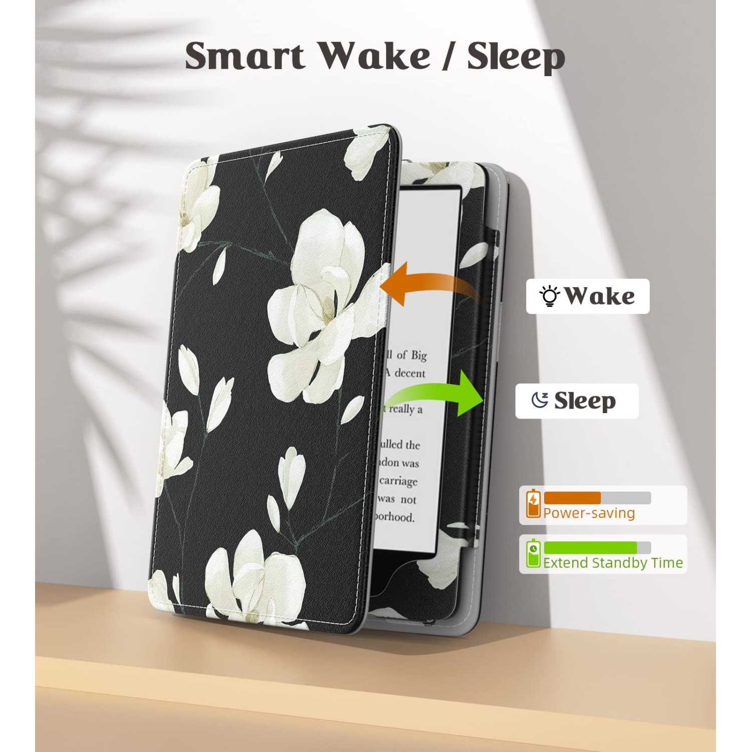 MoKo Case for 6.8" Kindle Paperwhite and Kindle Paperwhite Signature Edition, Slim PU Shell Cover Cas