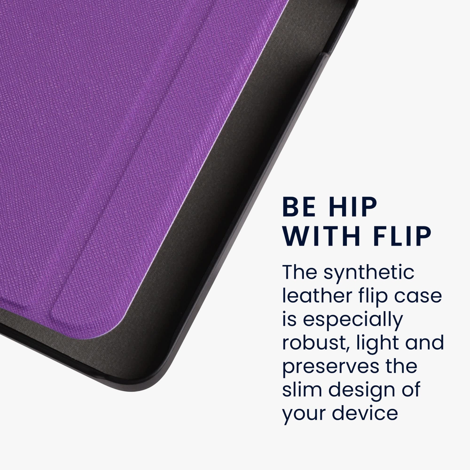 Étui kwMobile compatible avec la Libra 2 de Kobo - Étui folio en cuir de polyuréthane pour liseuse de style livre - Violet