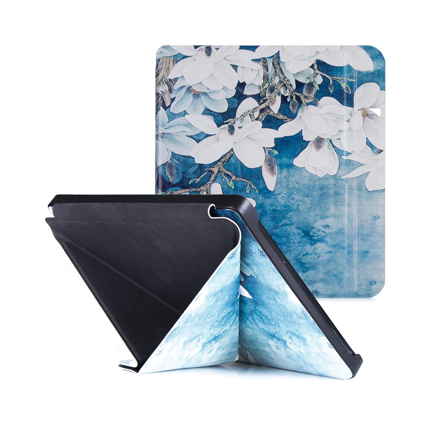 Kobo Libra 2 Case - Premium PU Leather Origami Stand Protective Cover with Auto Wake/Sleep (Magnolia)