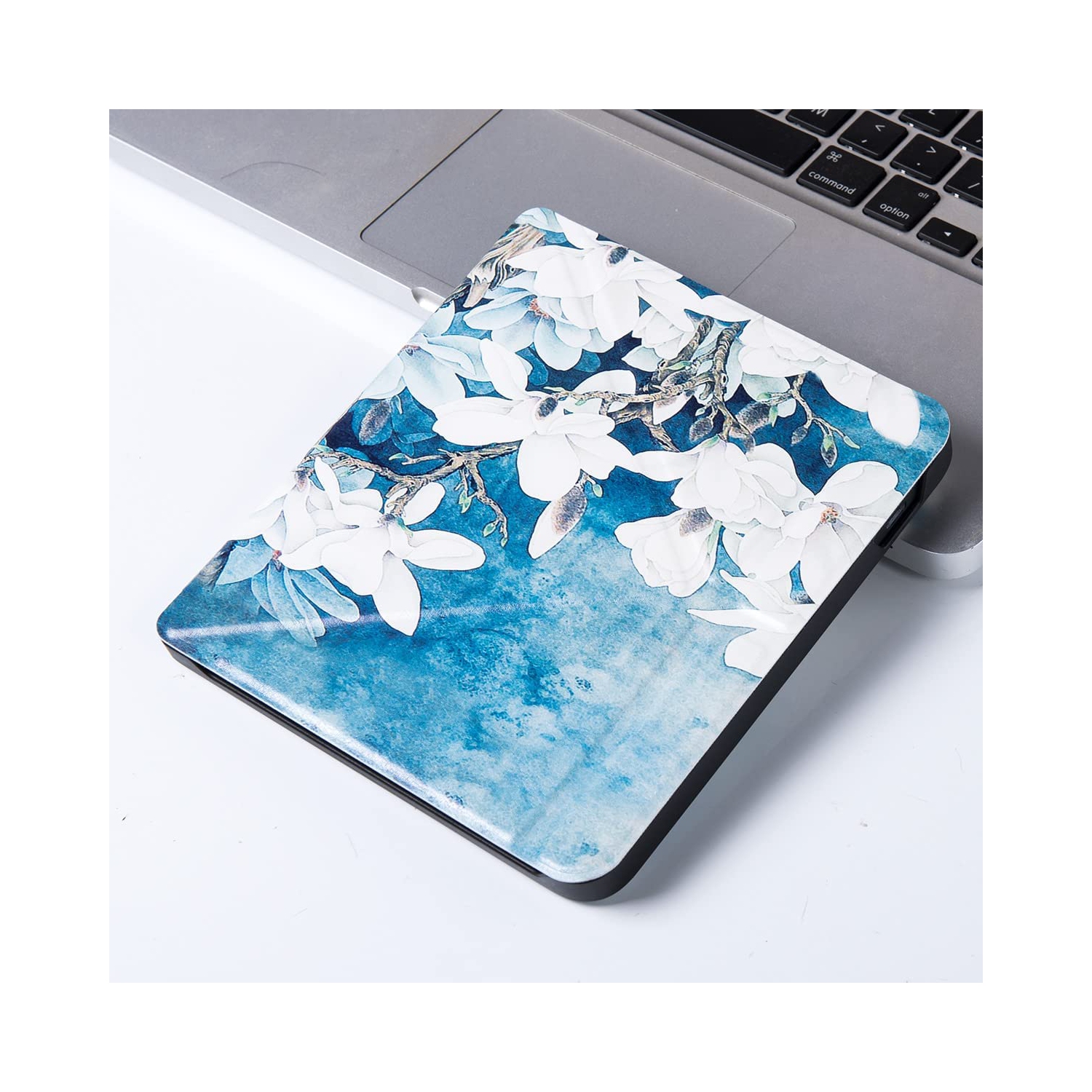 Kobo Libra 2 Case - Premium PU Leather Origami Stand Protective Cover with Auto Wake/Sleep (Magnolia)