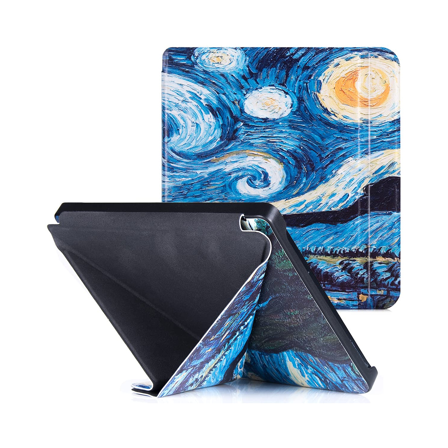 BOZHUORUI Kobo Libra 2 eReader Case - Premium PU Leather Origami Stand Protective Cover with Aut