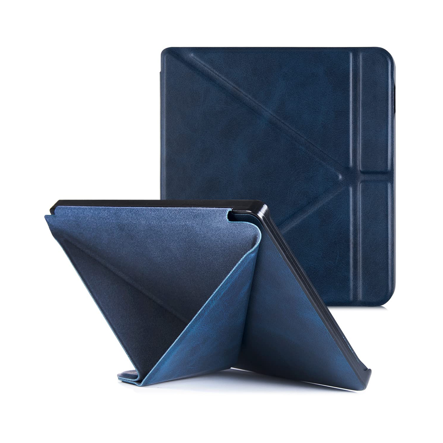 BOZHUORUI Kobo Libra 2 eReader Case - Premium PU Leather Origami Stand Protective Cover with Aut