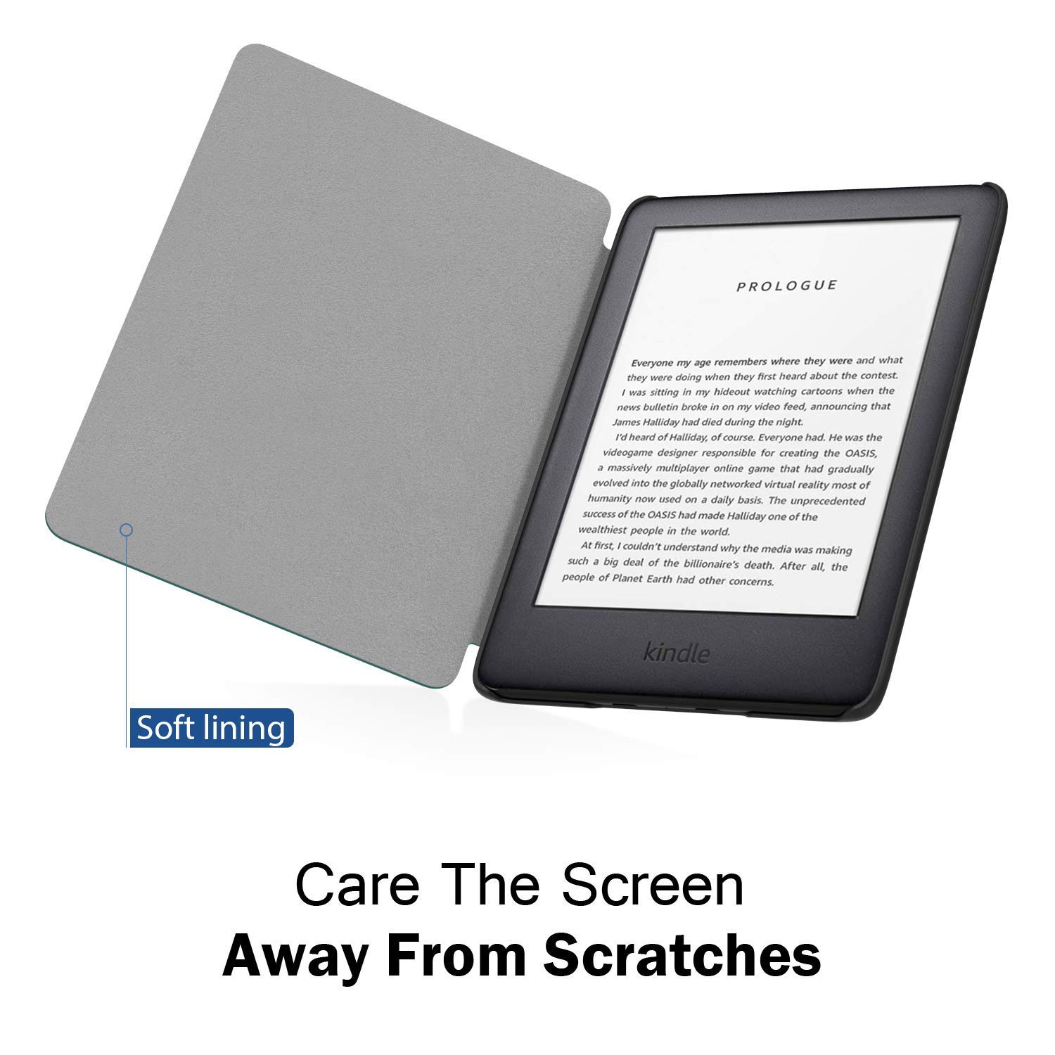 MoKo Case Fits 6" Kindle, Thinnest Protective Shell Cover with Auto Wake/Sleep, Will Not Fit