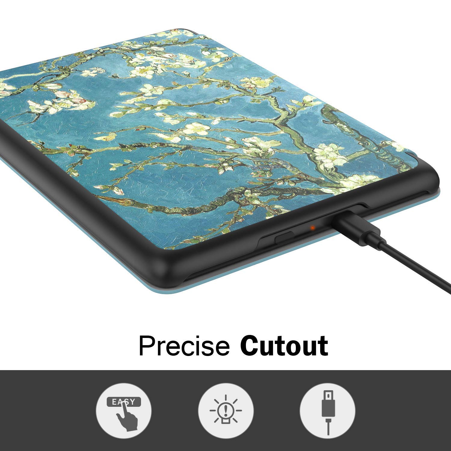 MoKo Case Fits 6" Kindle, Thinnest Protective Shell Cover with Auto Wake/Sleep, Will Not Fit