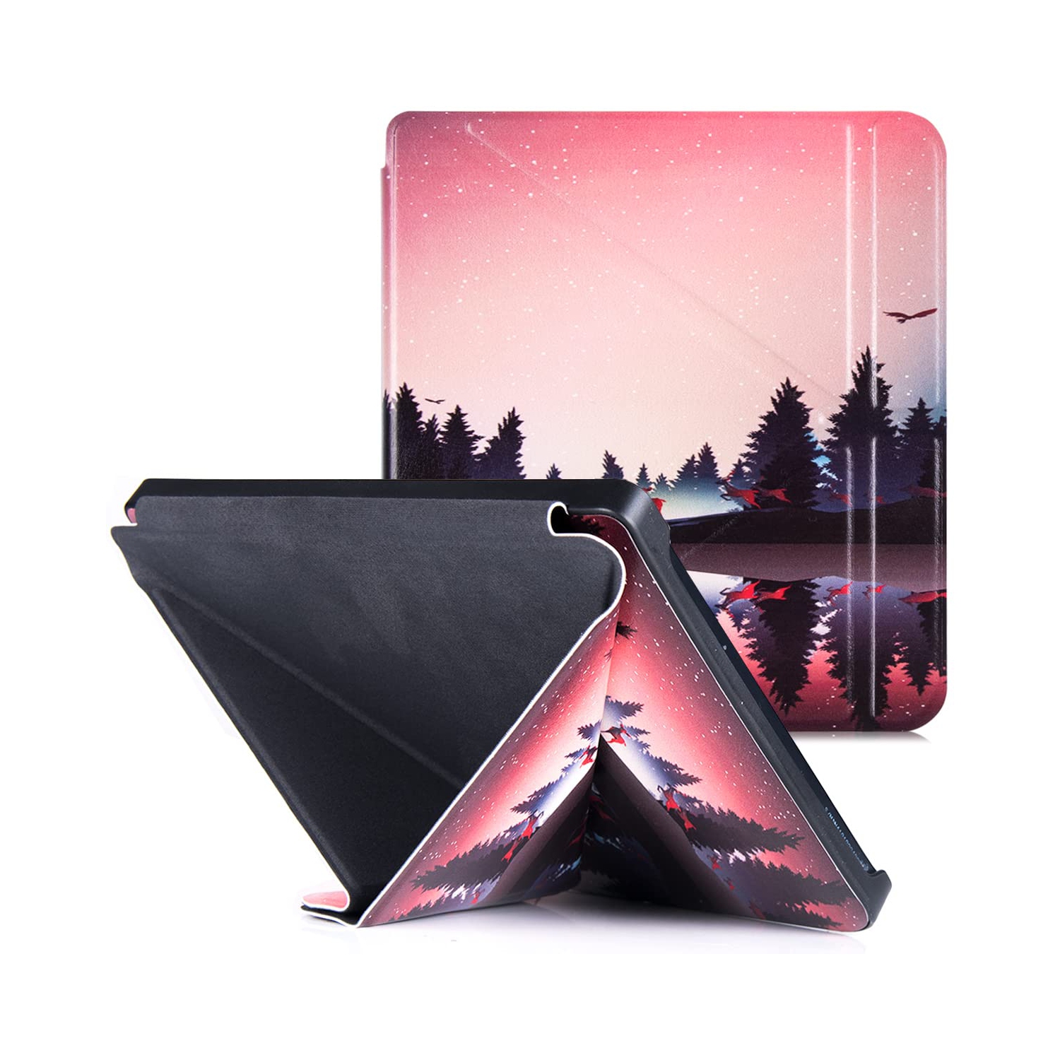 Kobo Libra 2 Case - Premium PU Leather Origami Stand Protective Cover with Auto Wake/Sleep (Nightfall)