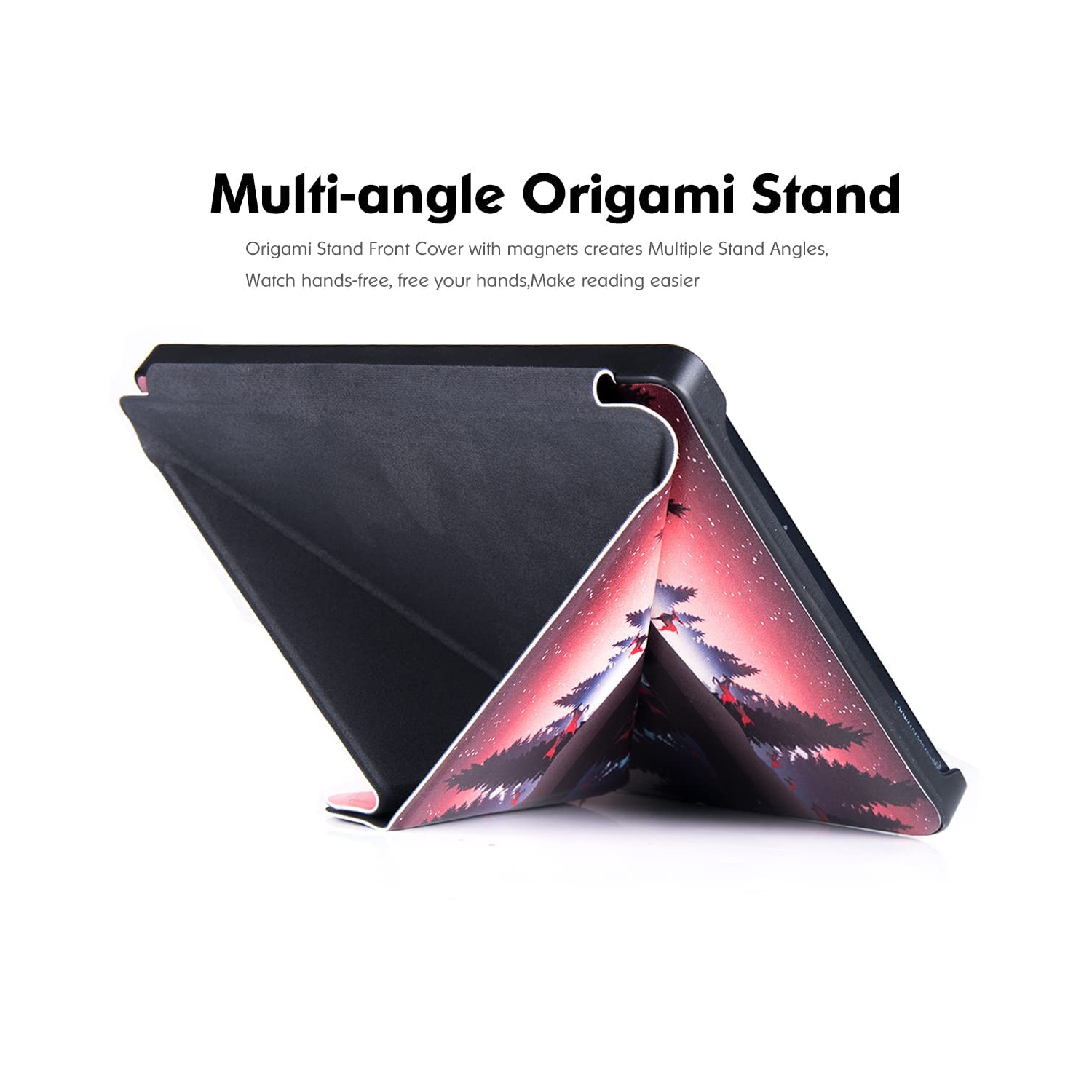 Kobo Libra 2 Case - Premium PU Leather Origami Stand Protective Cover with Auto Wake/Sleep (Nightfall)