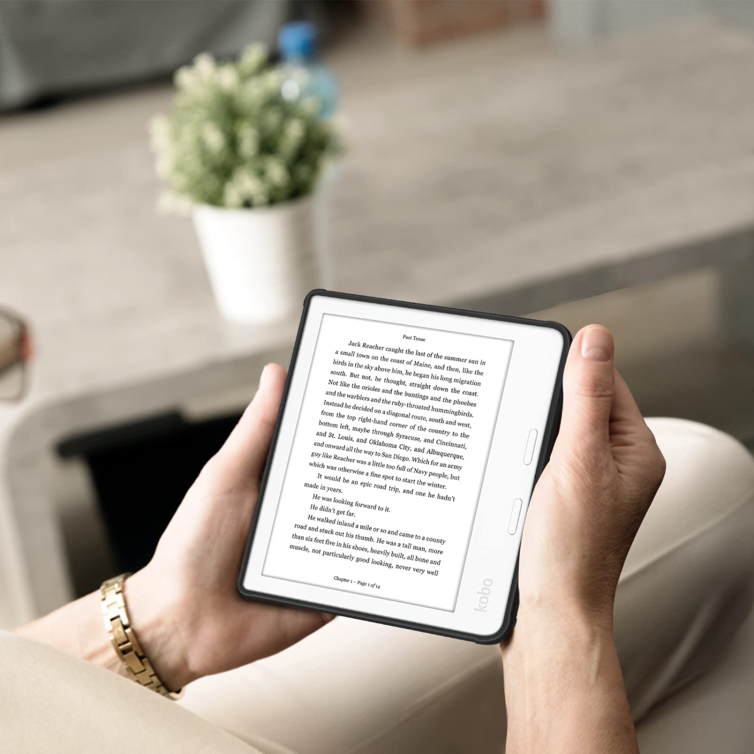 Étui mince pour liseuse Libra 2 de Kobo – Couverture arrière en TPUR souple avec fonction Auto Wake/Sleep pour liseuse de 7 po Libra 2 de Kobo, gris