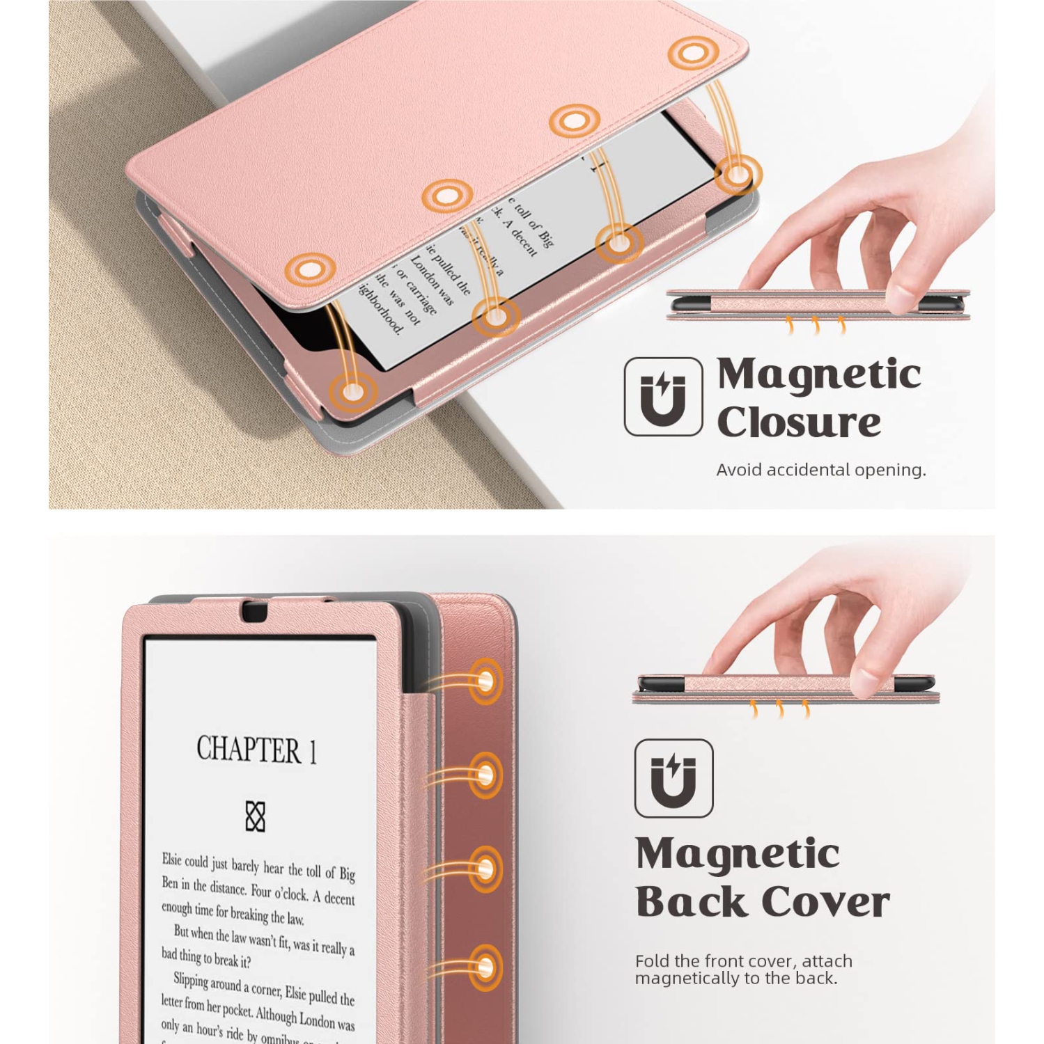 MoKo Case for 6.8" Kindle Paperwhite and Kindle Paperwhite Signature Edition, Slim PU Shell Cover Cas