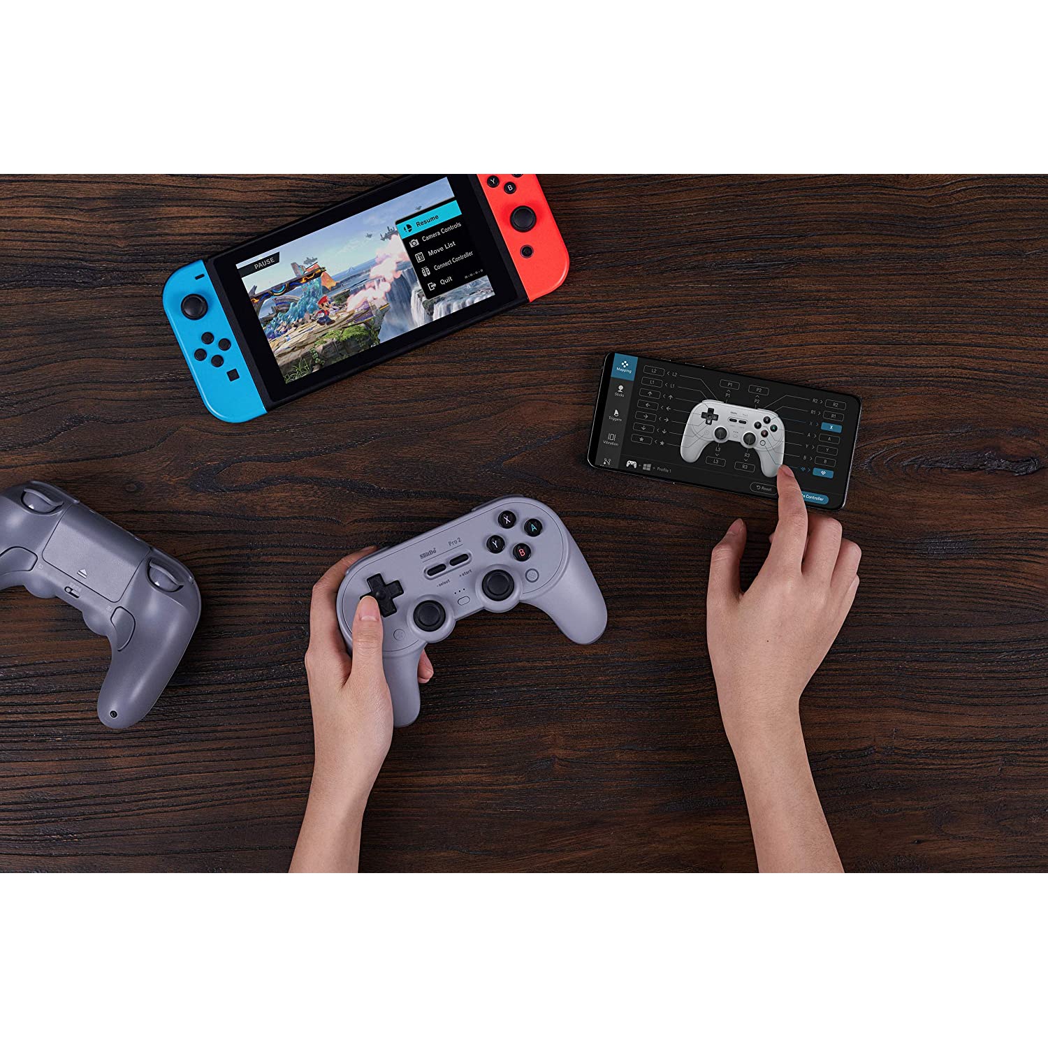 8BitDo Pro 2 Bluetooth Controller for Switch/Switch OLED, PC, macOS, Android, Steam & Raspberry Pi - Open Box