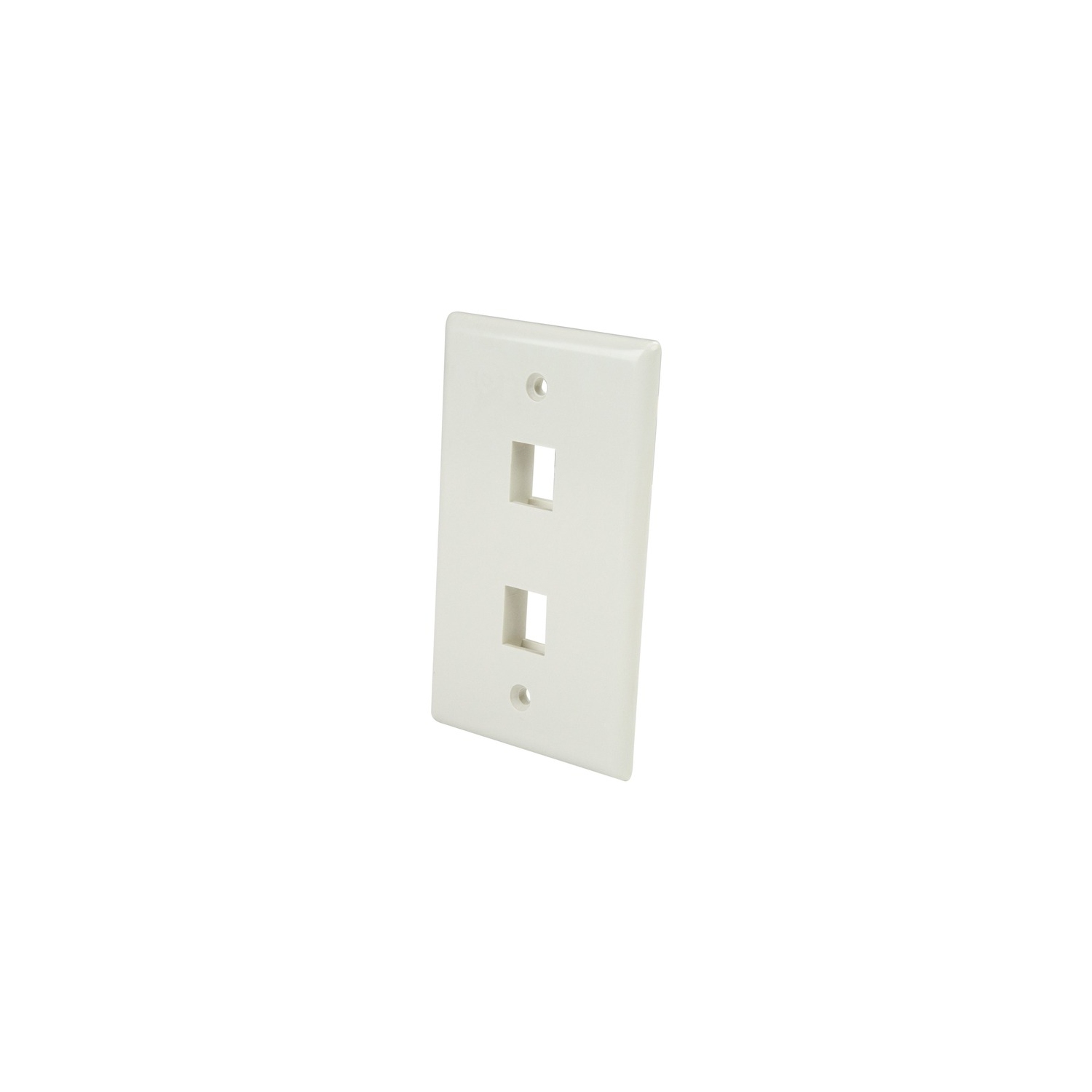 STARTECH DUAL OUTLET RJ45 UNIVERSAL WALL PLATE WHITE