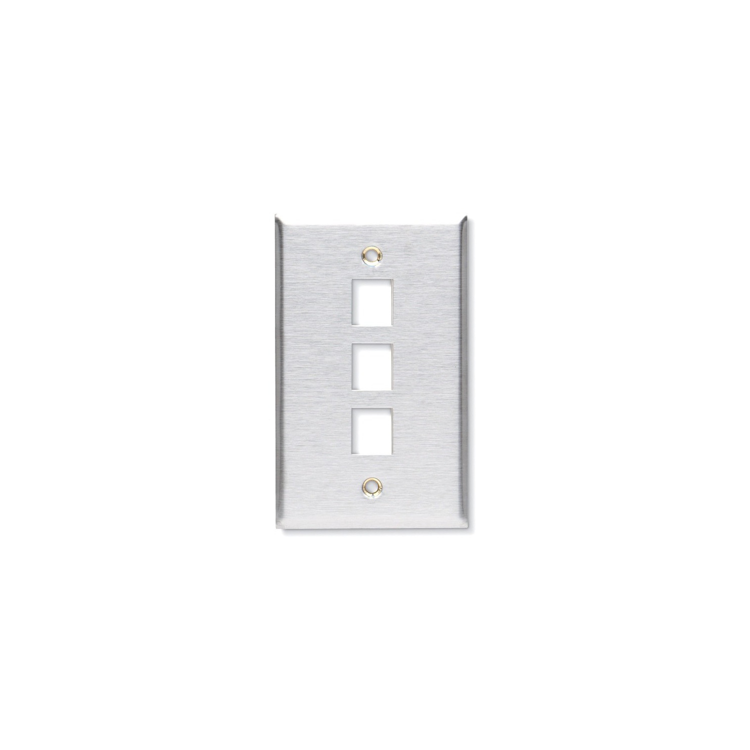 PLAQUE MURALE KEYSTONE BLACK BOX - ACIER INOXYDABLE, SIMPLE, 3 PORTS