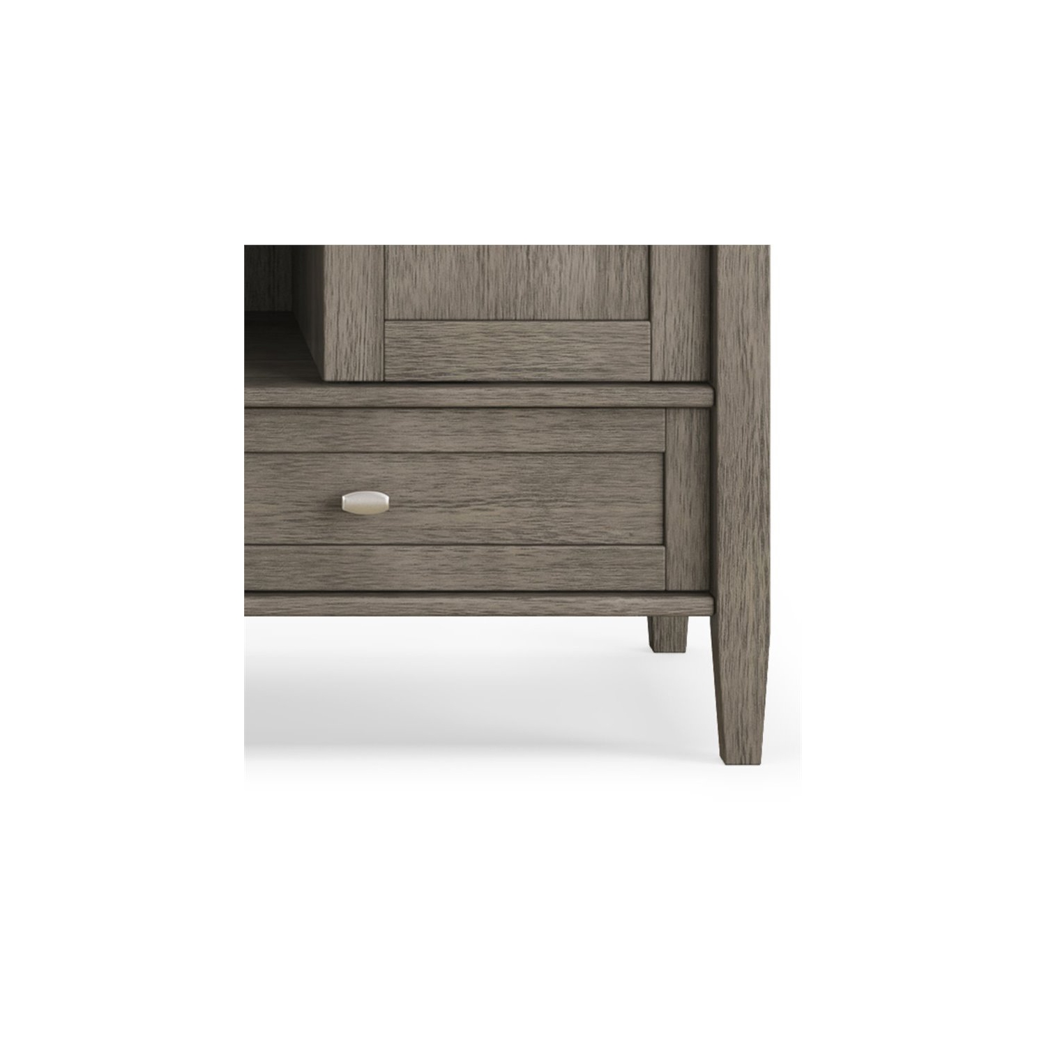 Trent Home Wood 47" Transitional TV Media Stand in Farmhouse Gray