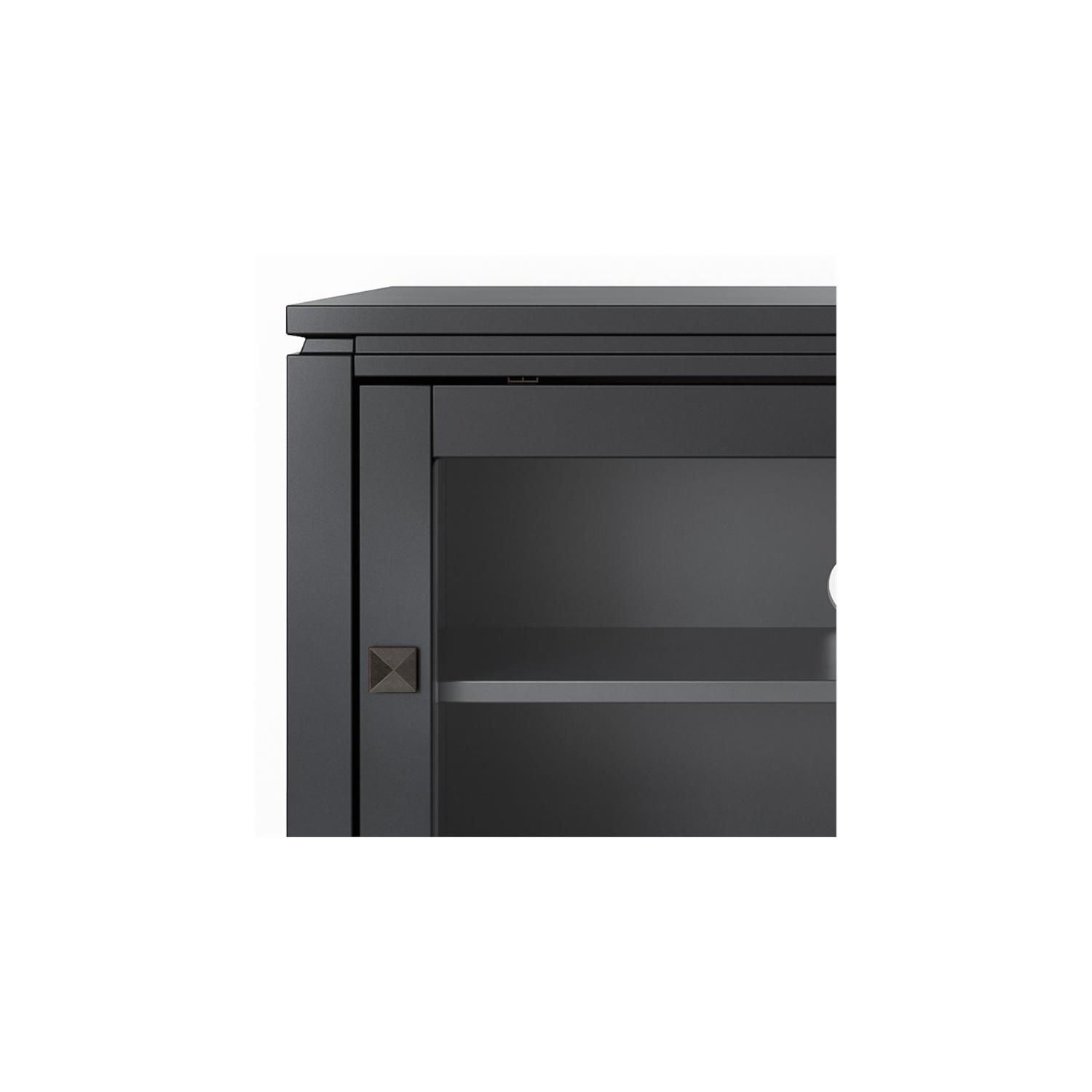 Trent Home Contemporary 48" Solid Wood TV Media Stand in Black