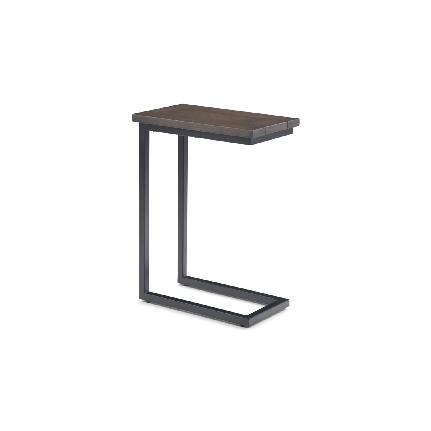 Trent Home Contemporary End Table in Walnut and Black