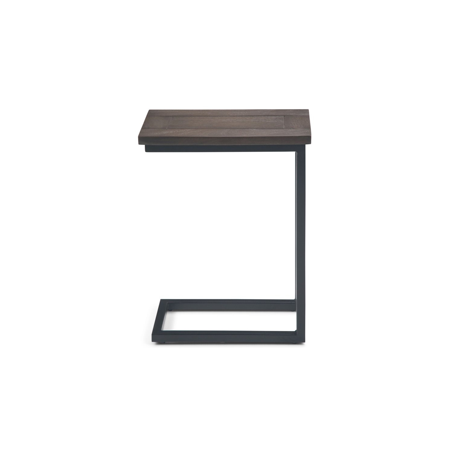 Trent Home Contemporary End Table in Walnut and Black