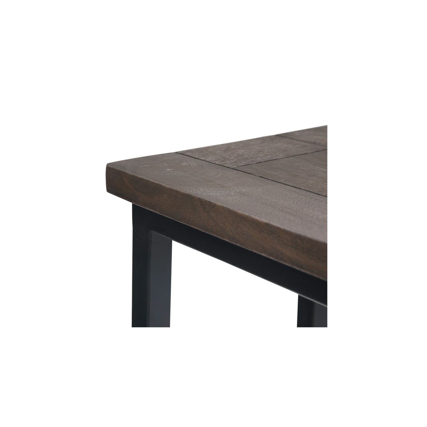 Trent Home Contemporary End Table in Walnut and Black