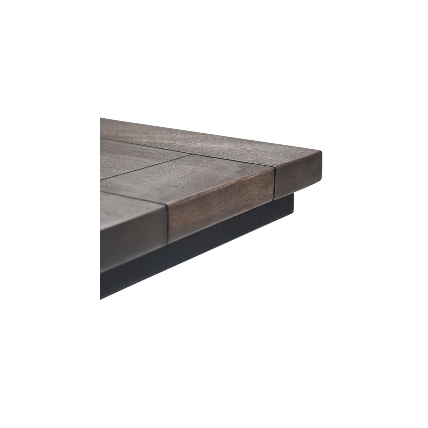 Trent Home Contemporary End Table in Walnut and Black