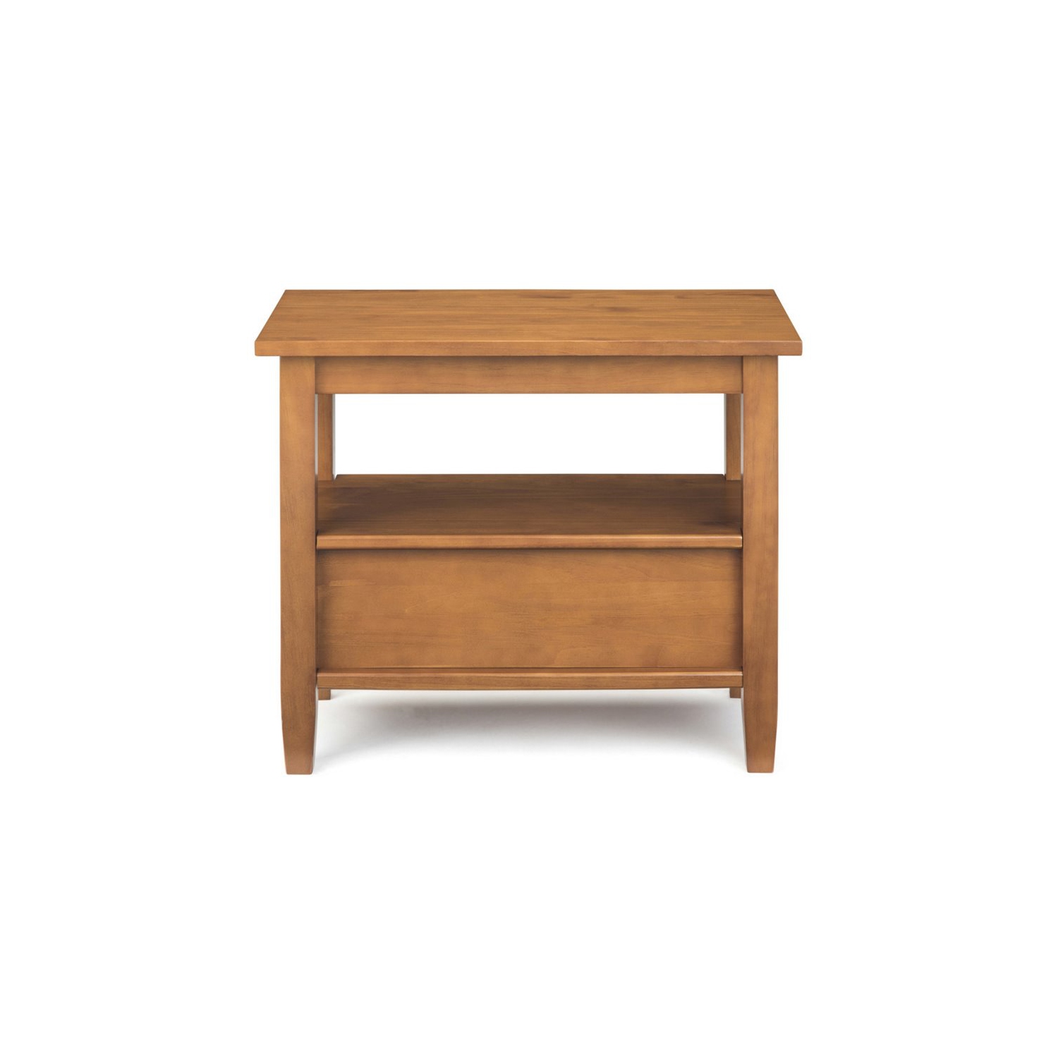 Trent Home Wood 14" Transitional Narrow Side Table in Light Golden Brown