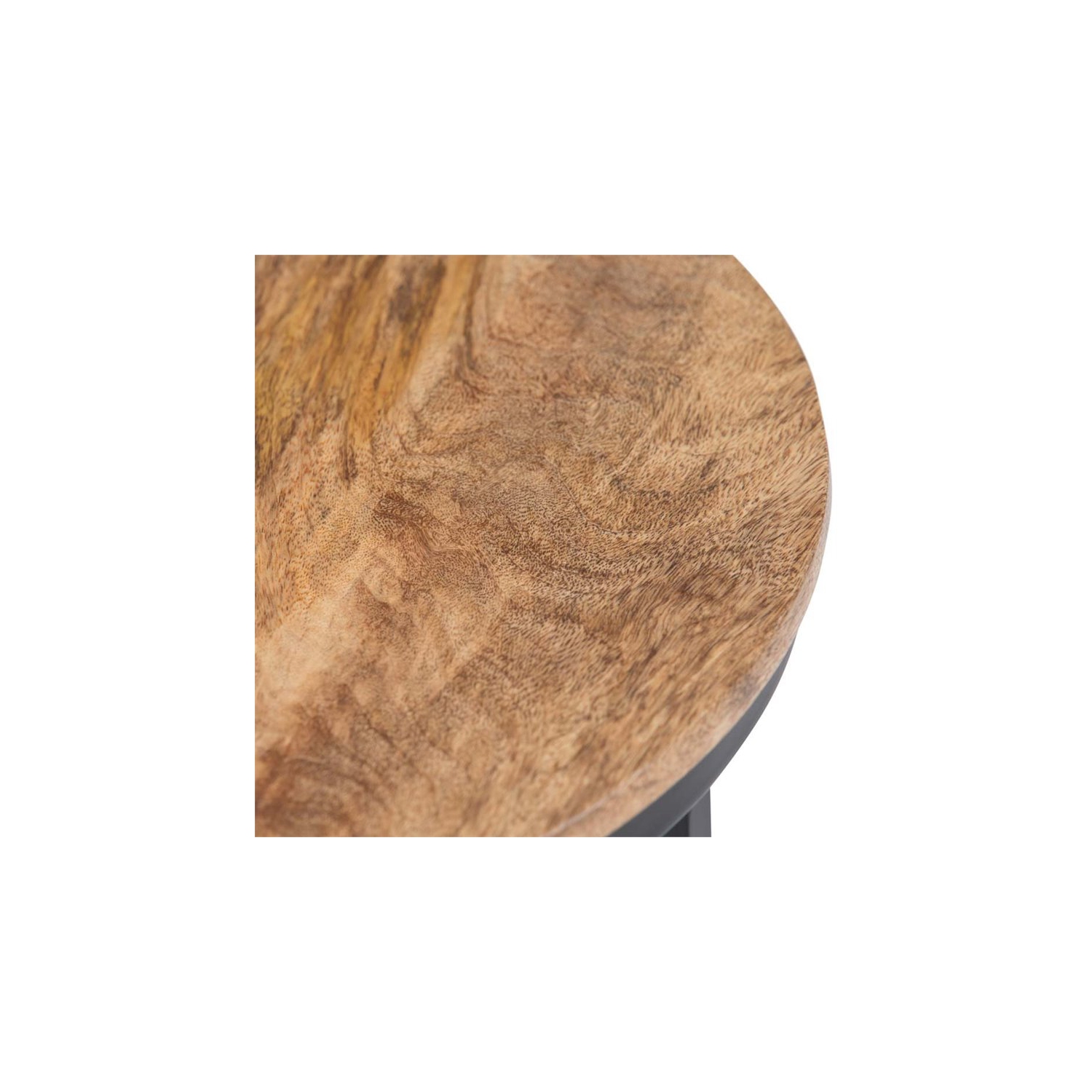 Trent Home Industrial 18" W Metal Round Accent Side Table in Natural