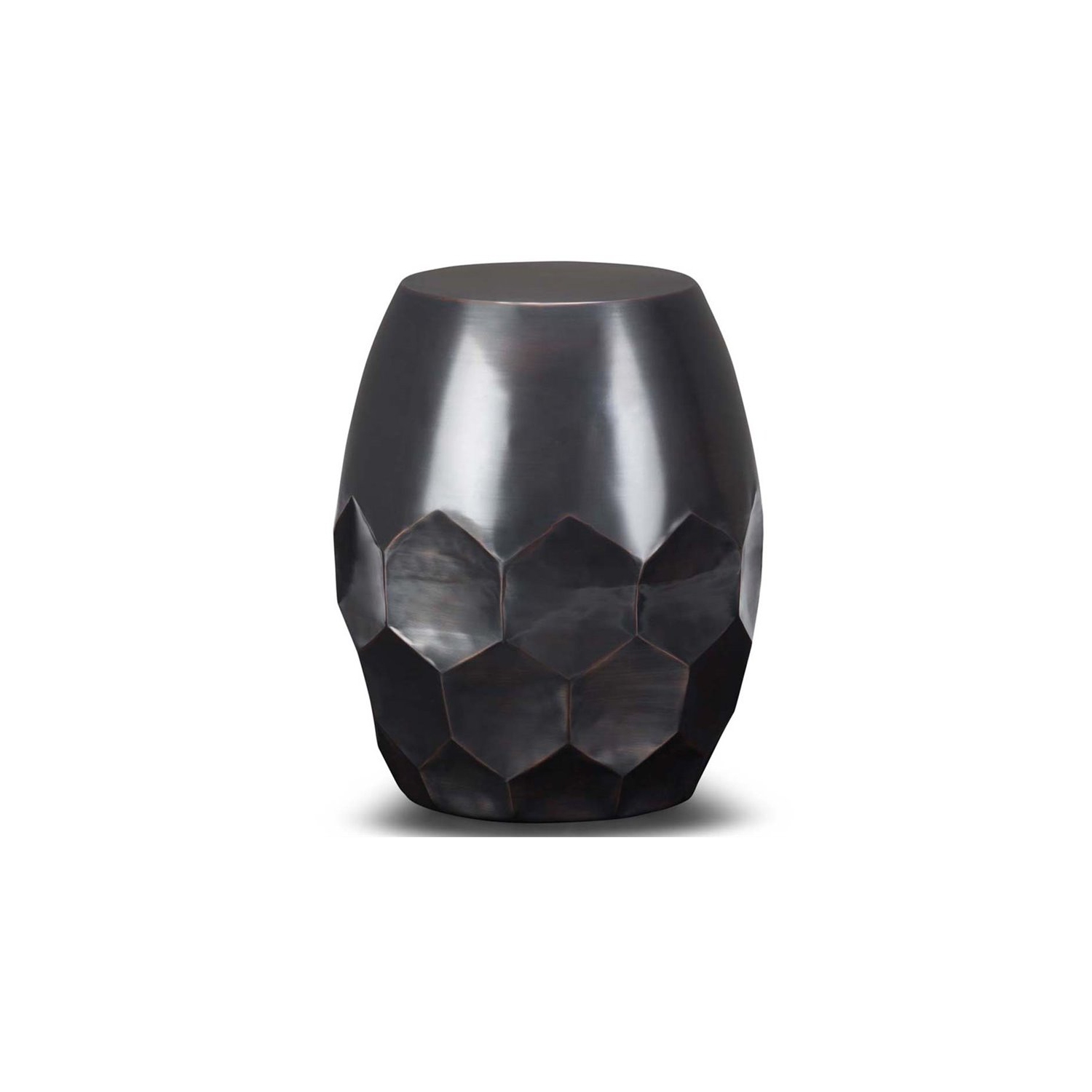 Trent Home Industrial 16 " Metal Accent Side Table in Antique Copper