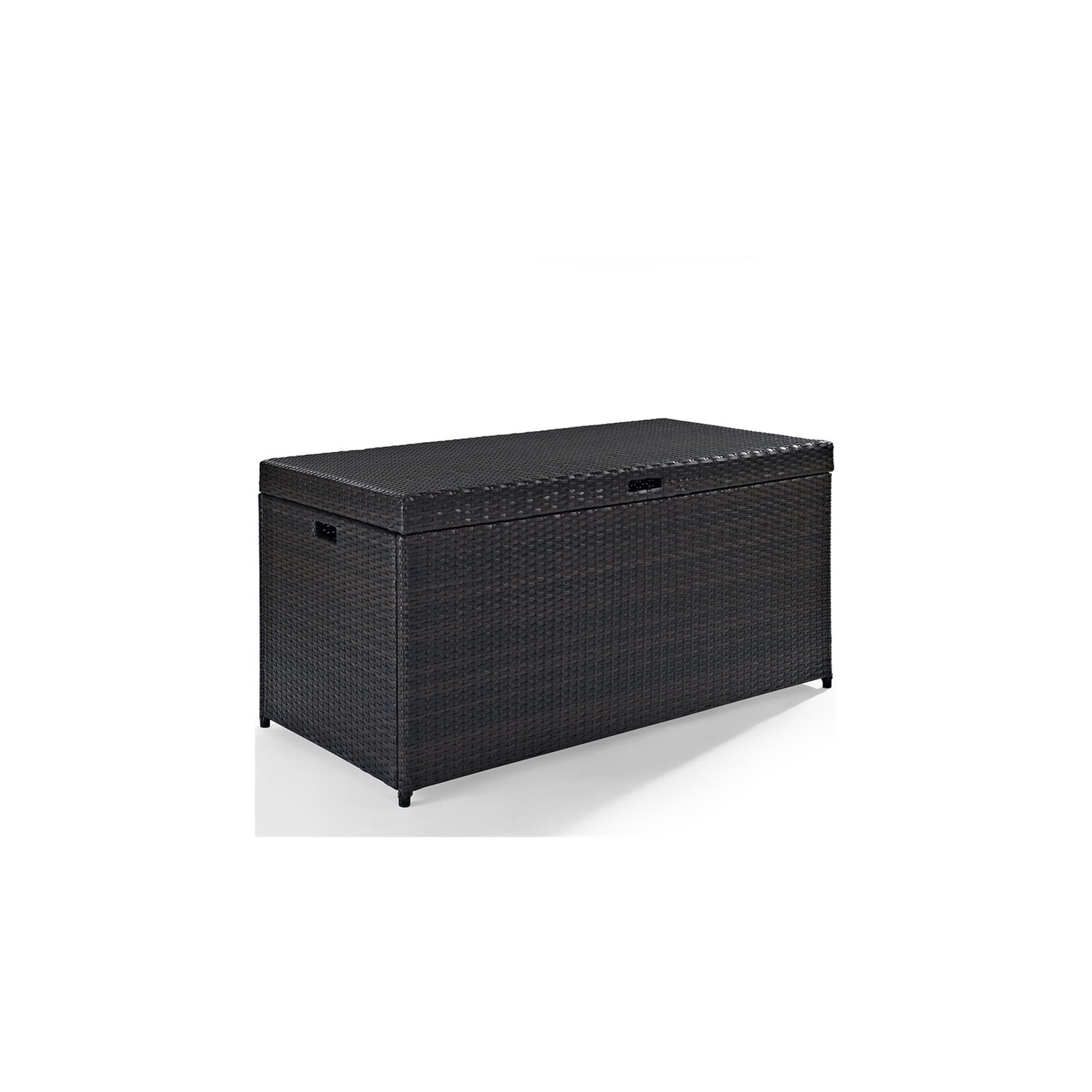Crosley Palm Harbor Wicker Patio Deck Box in Brown