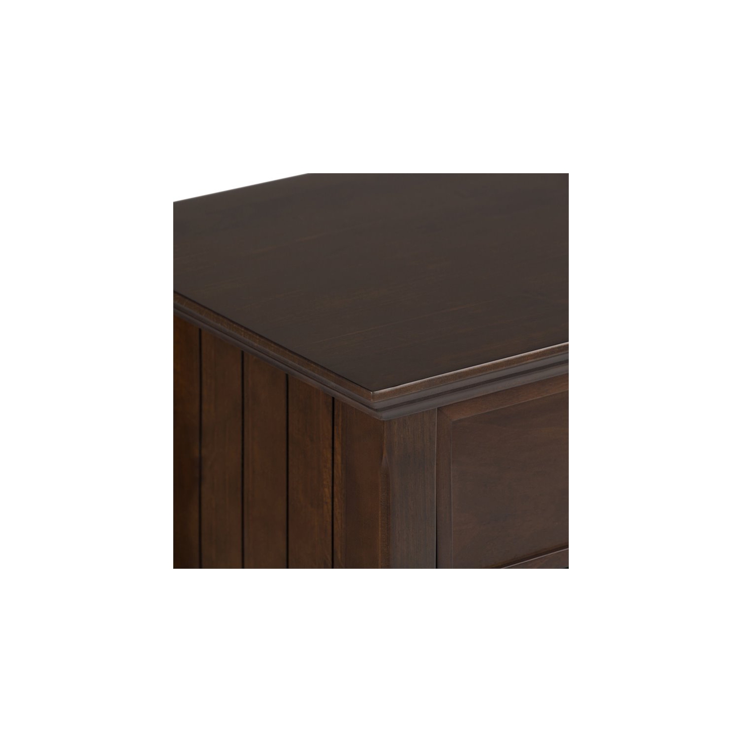 Trent Home Wood 24" Transitional Bedside Nightstand Table in Brunette Brown