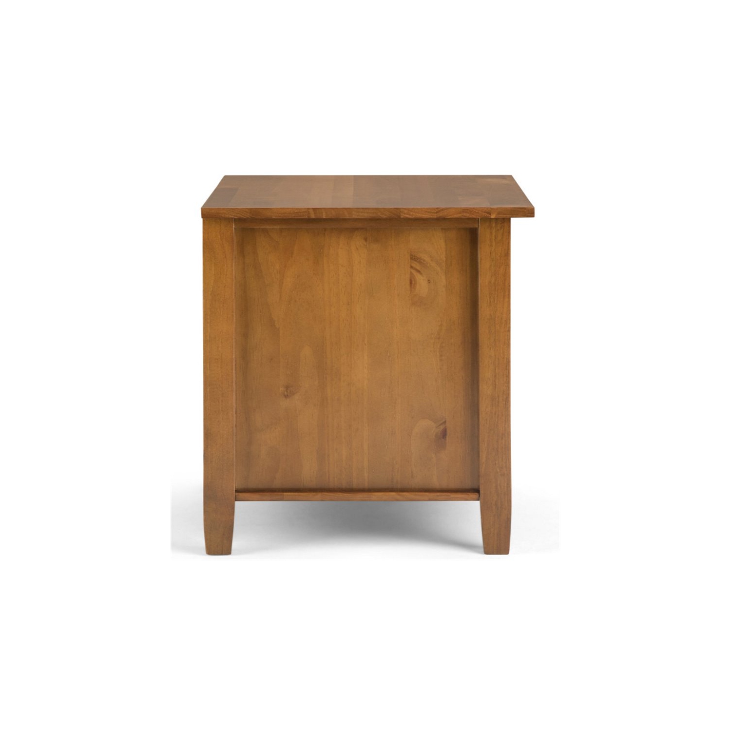 Trent Home Wood 24" Transitional Bedside Nightstand Table in Light Golden Brown