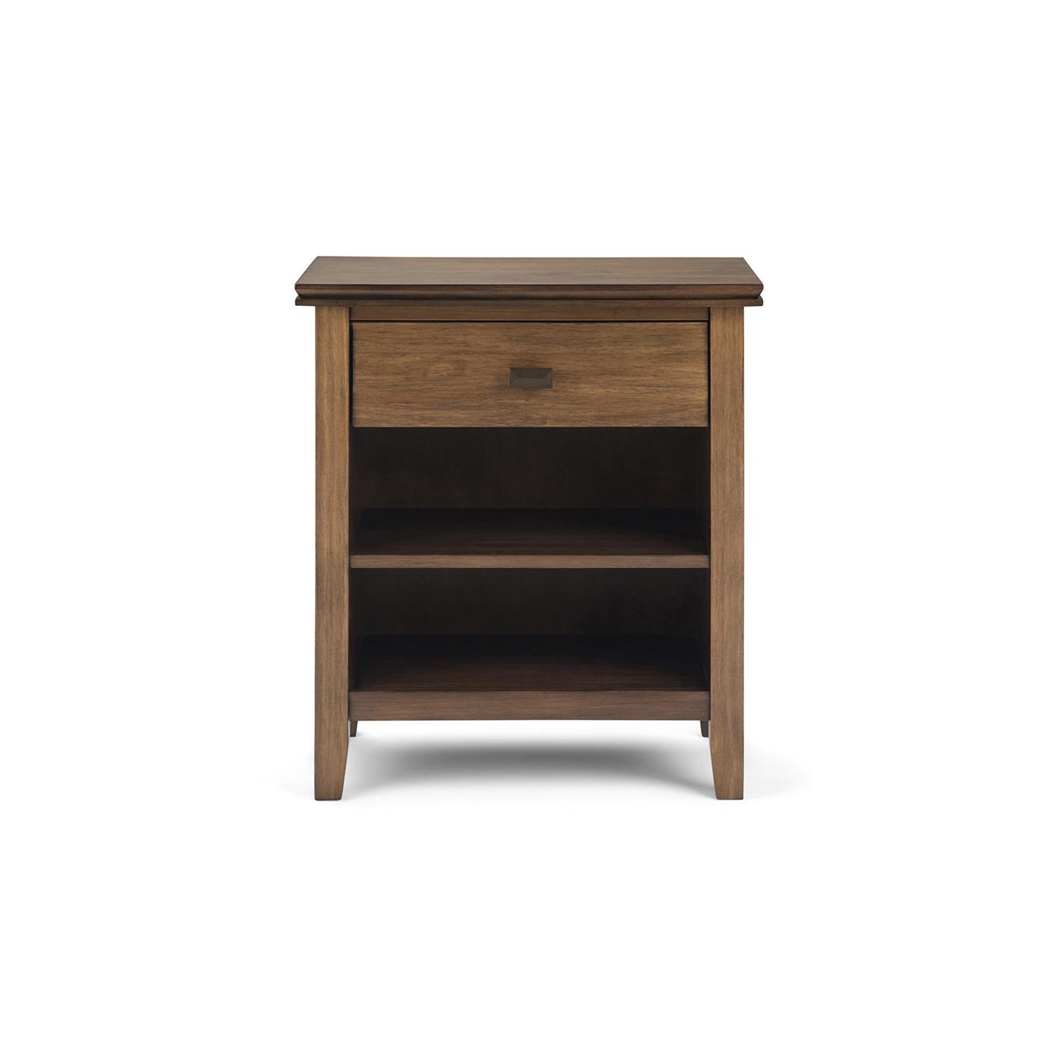 Trent Home Wood 24" Transitional Bedside Nightstand in Rustic Natural Brown