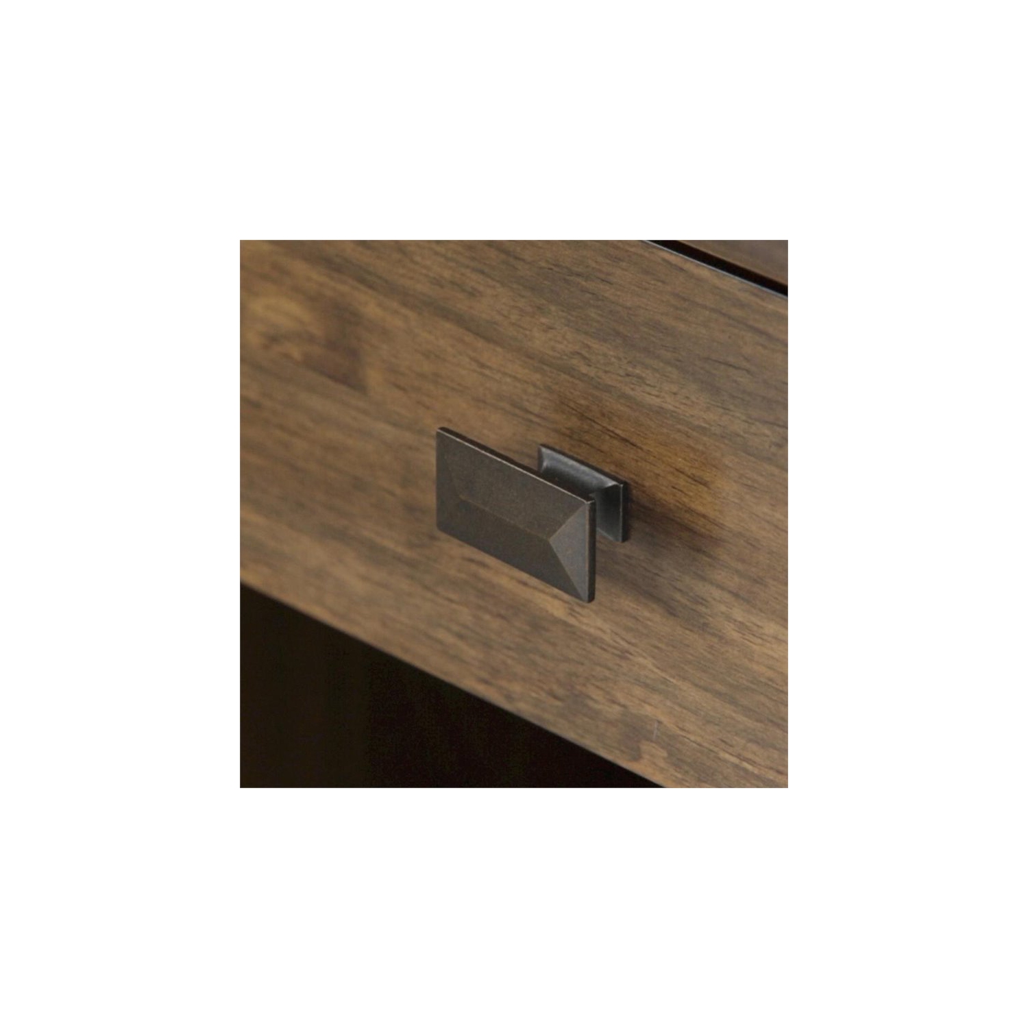 Trent Home Wood 24" Transitional Bedside Nightstand in Rustic Natural Brown