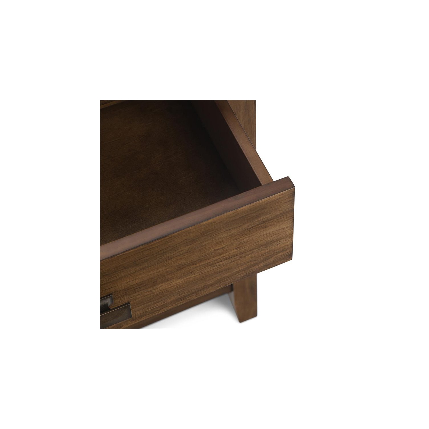 Trent Home Wood 24" Transitional Bedside Nightstand in Rustic Natural Brown