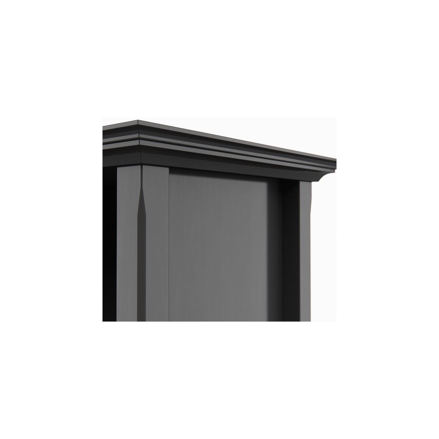 Trent Home Solid Wood 70" Tall 5-Shelf Bookcase in Black