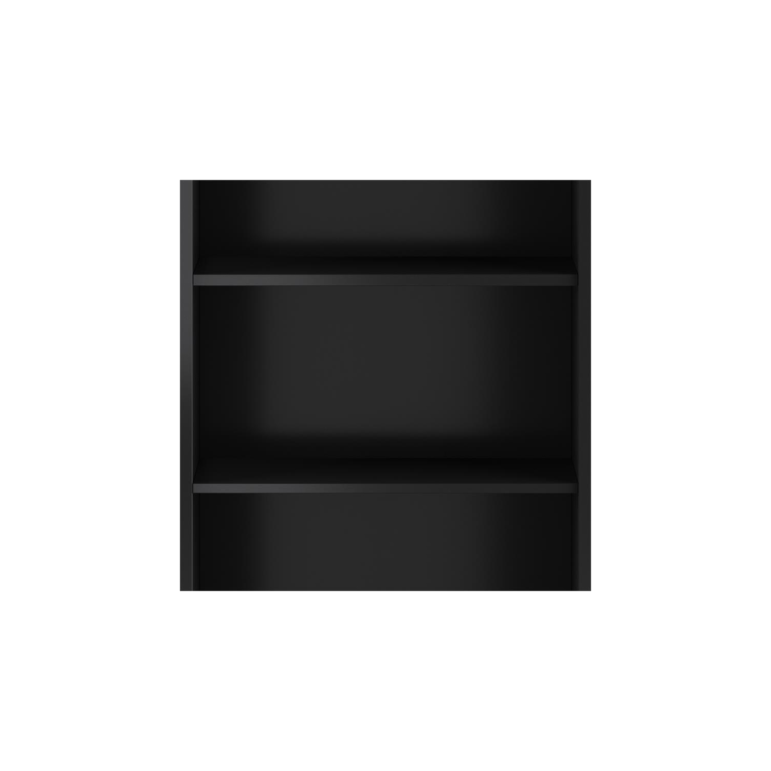 Trent Home Solid Wood 70" Tall 5-Shelf Bookcase in Black