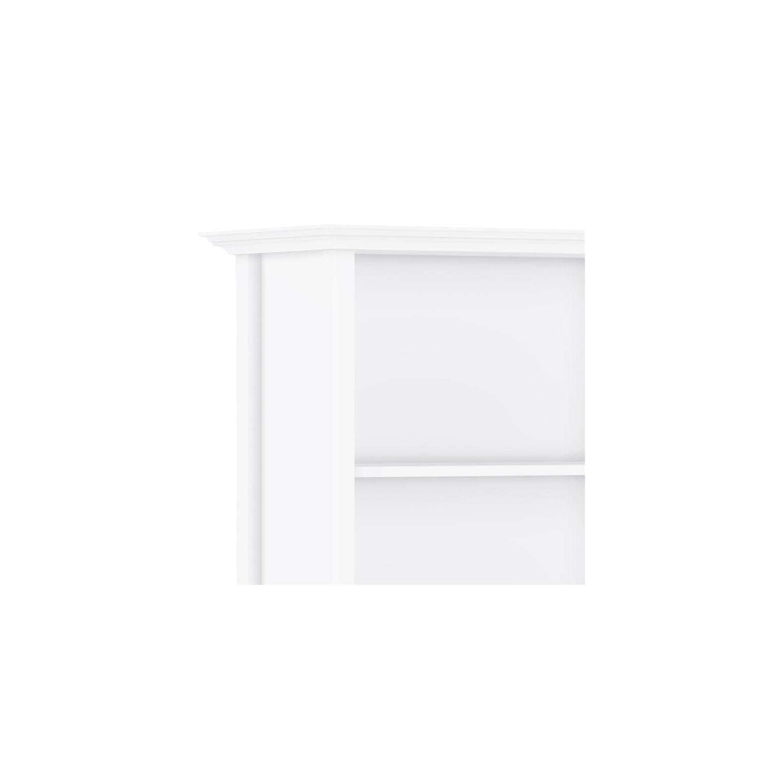 Trent Home Solid Wood 70" Tall 5-Shelf Bookcase in White