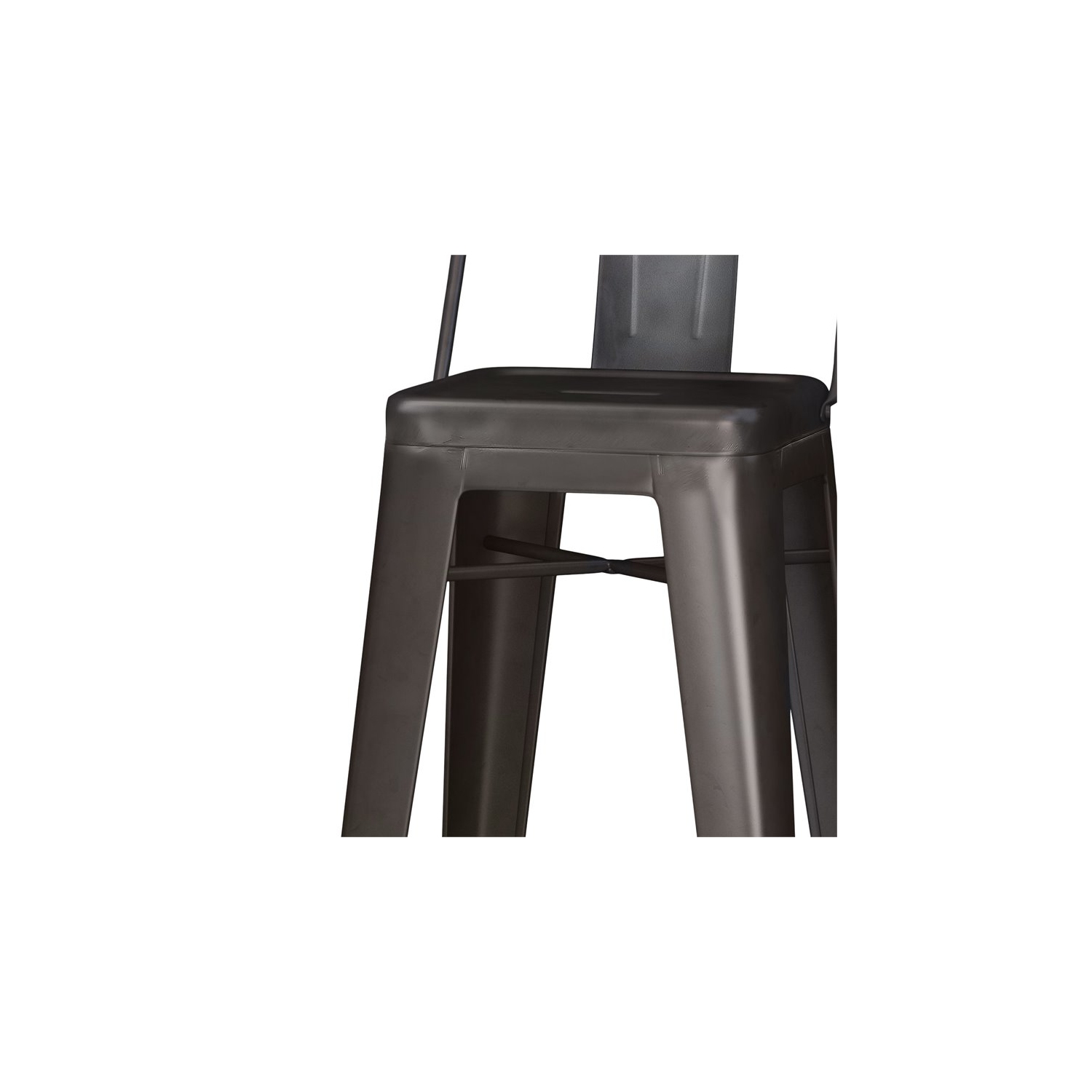 Tabouret de bar industriel en métal de 30 po de Trent Home - Gris métallique