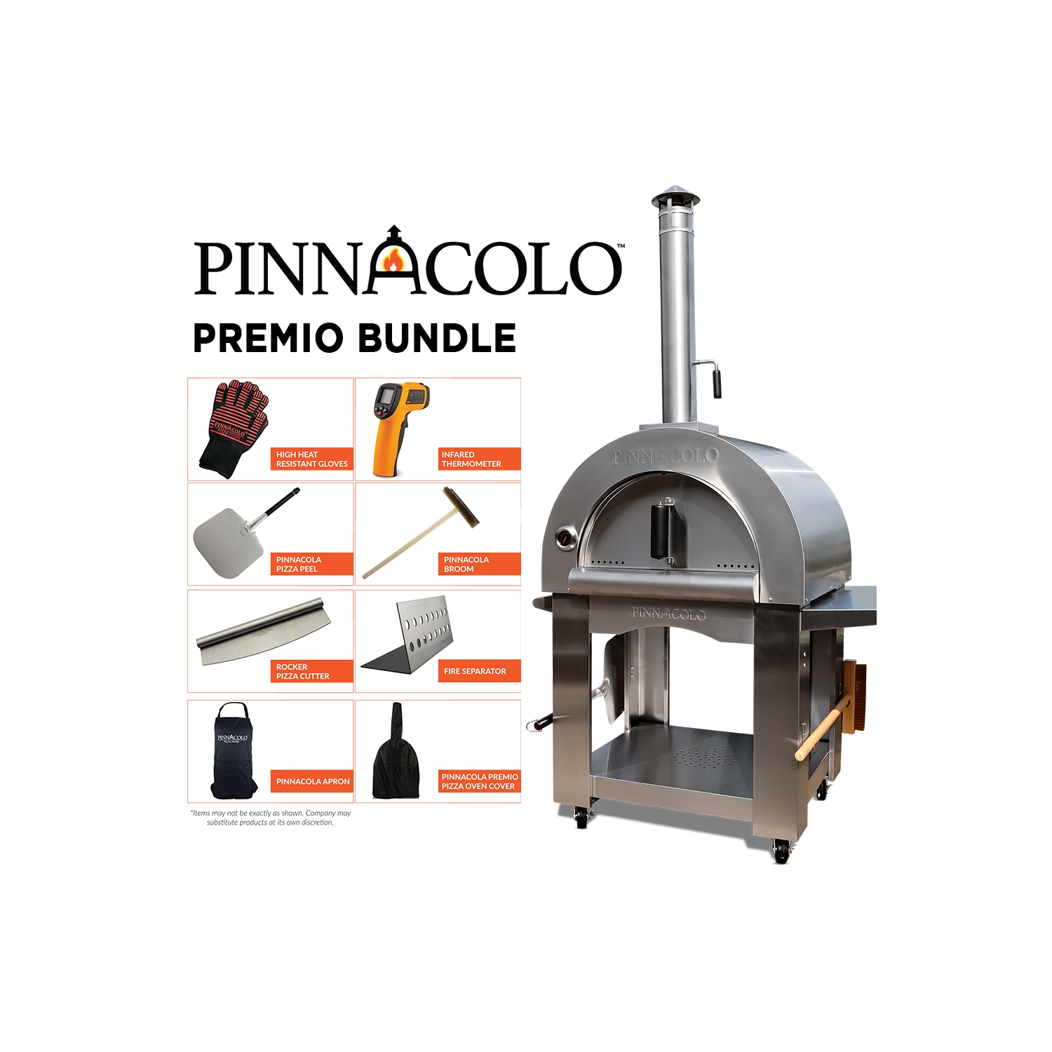 PINNACOLO Premio Wood Fired Pizza Oven with Premium Accessories Included