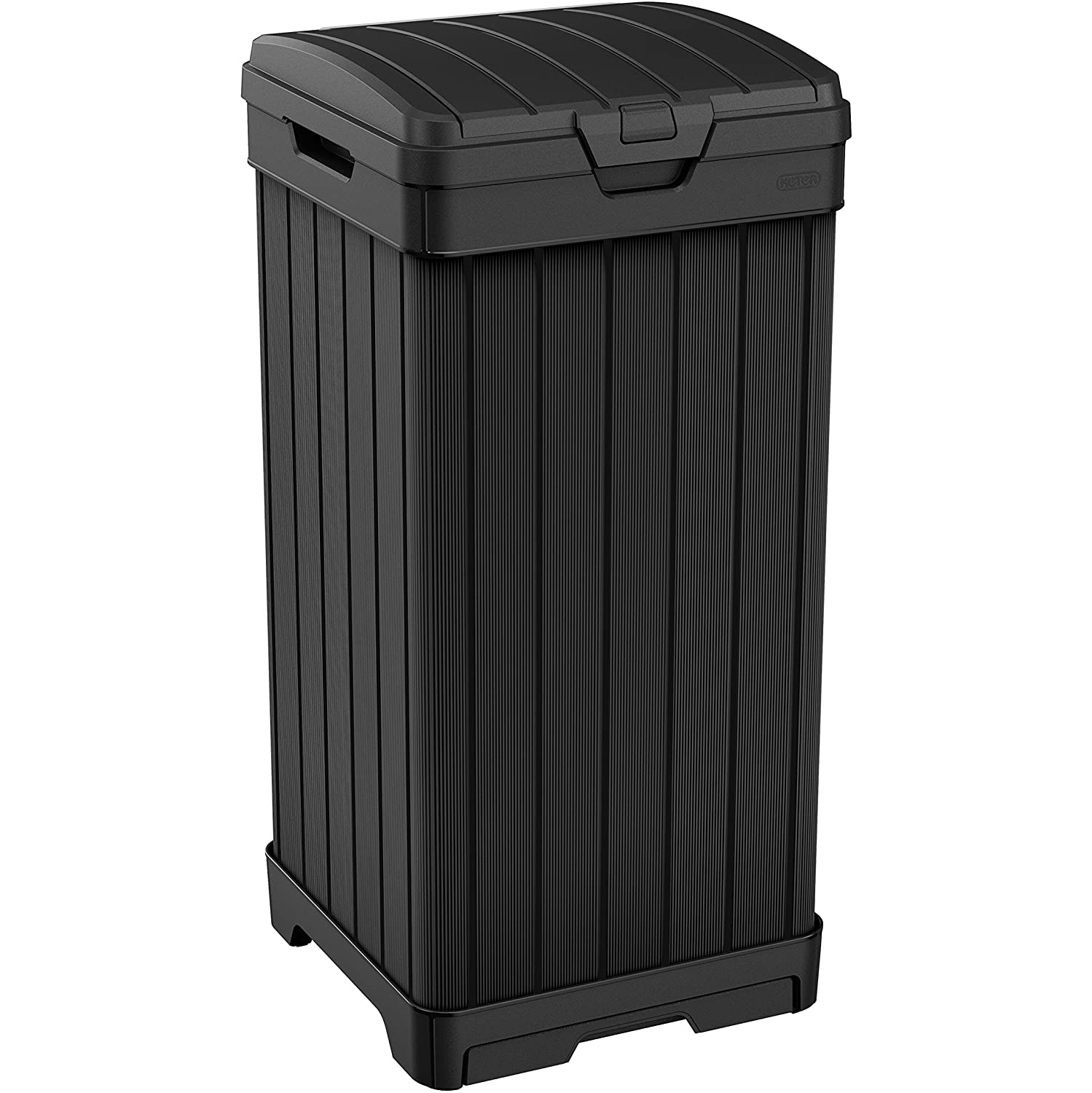 Keter 240770 Baltimore Outdoor Trash Can, Black