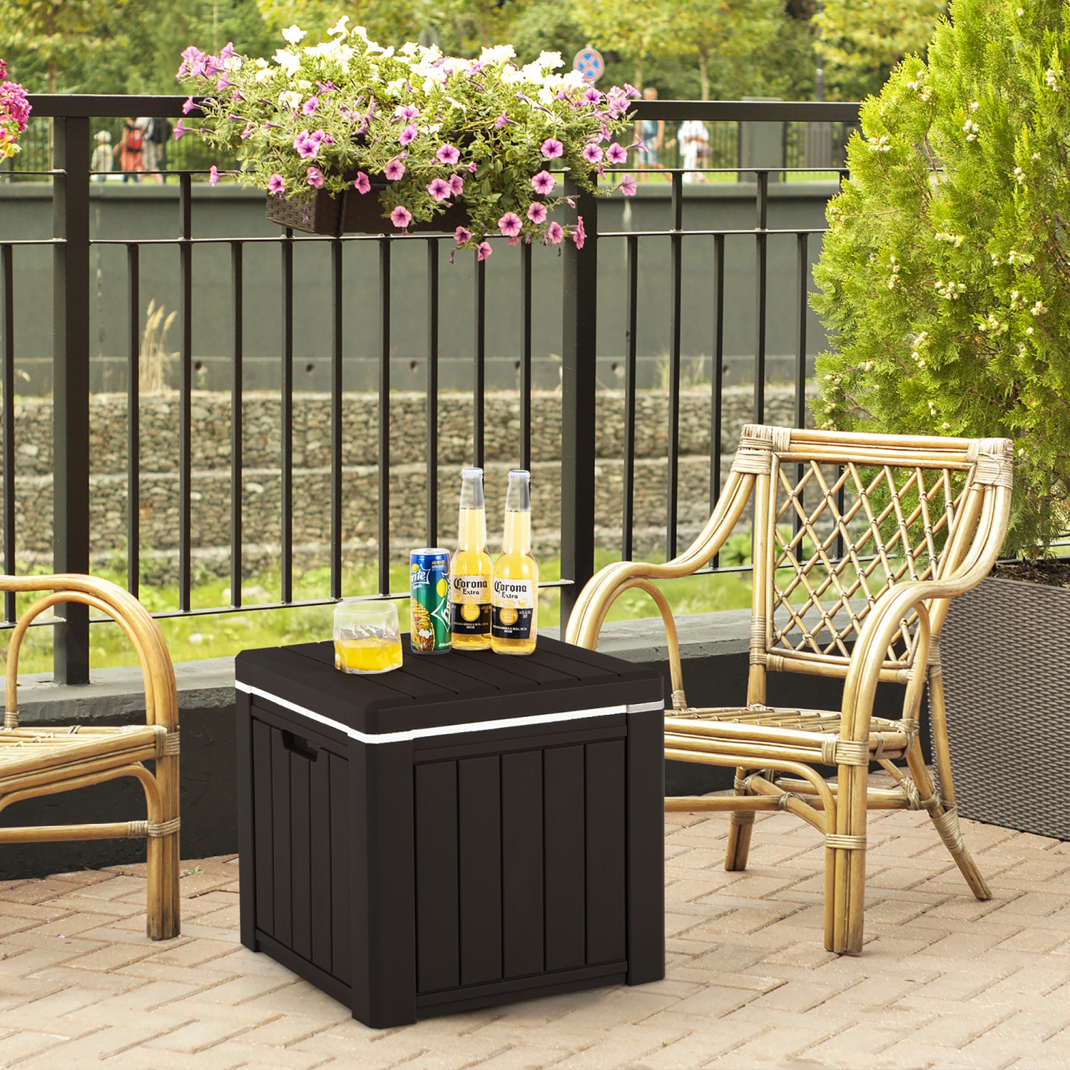 Costway 10 Gallon Ice Cooler w/ Built-in Handles and Detachable Lid