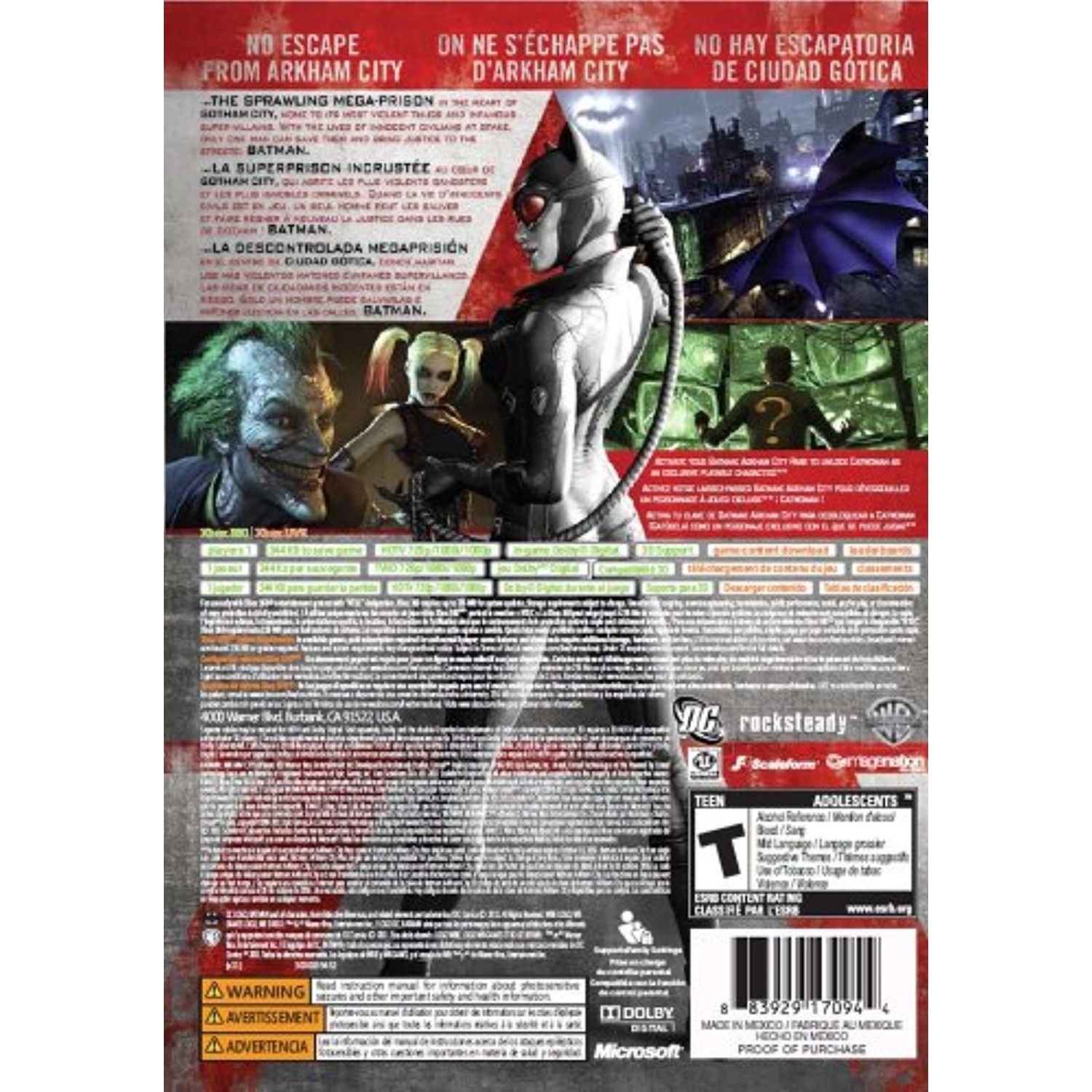Previously Played - Batman: Arkham City For Xbox 360
