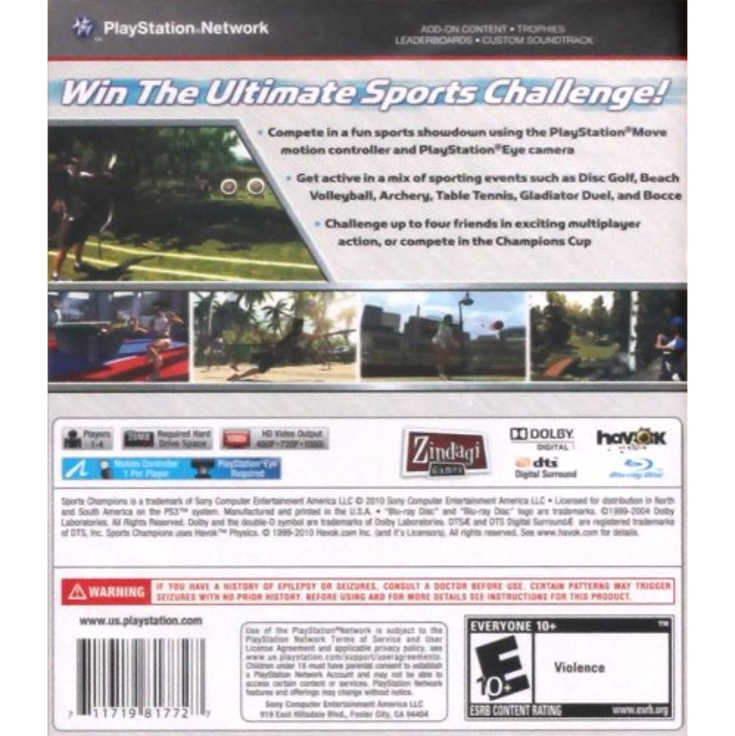 Previously Played - Sports Champions PlayStation 3 With Manual And Case