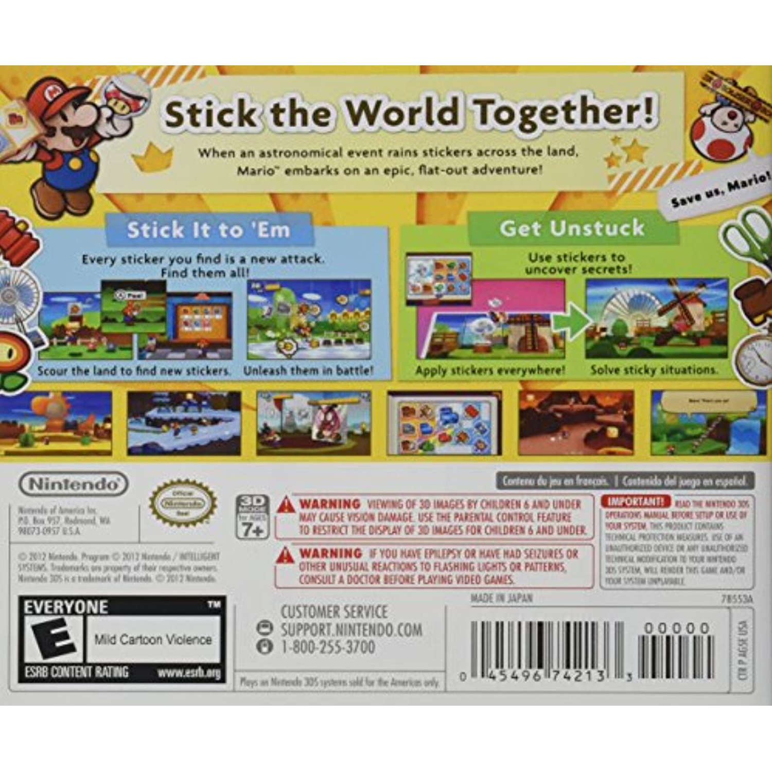 Previously Played - Paper Mario: Sticker Star For 3DS