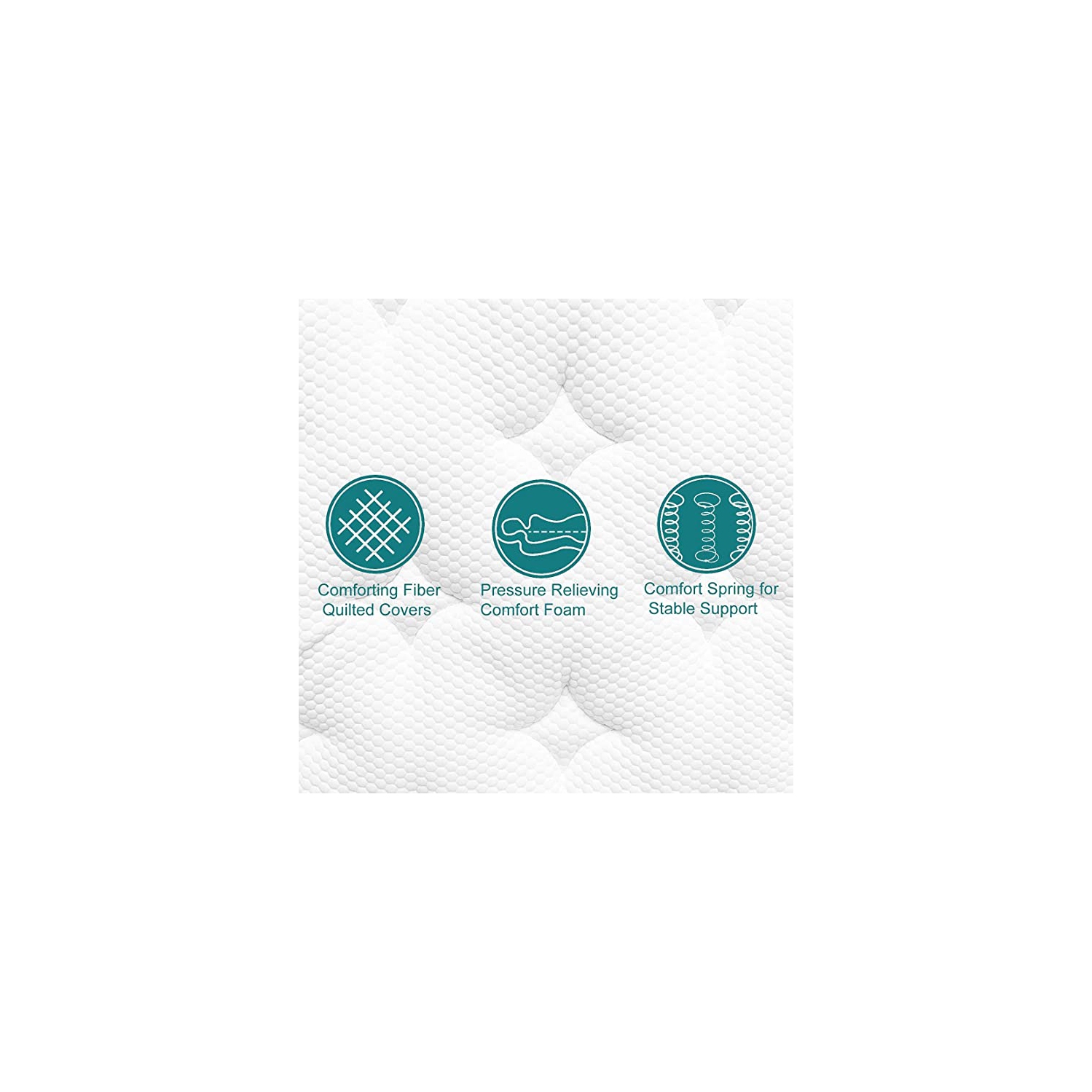 Matelas hybride écologique à ressorts ensachés et à plateau confortable HARMONY Ultraflex