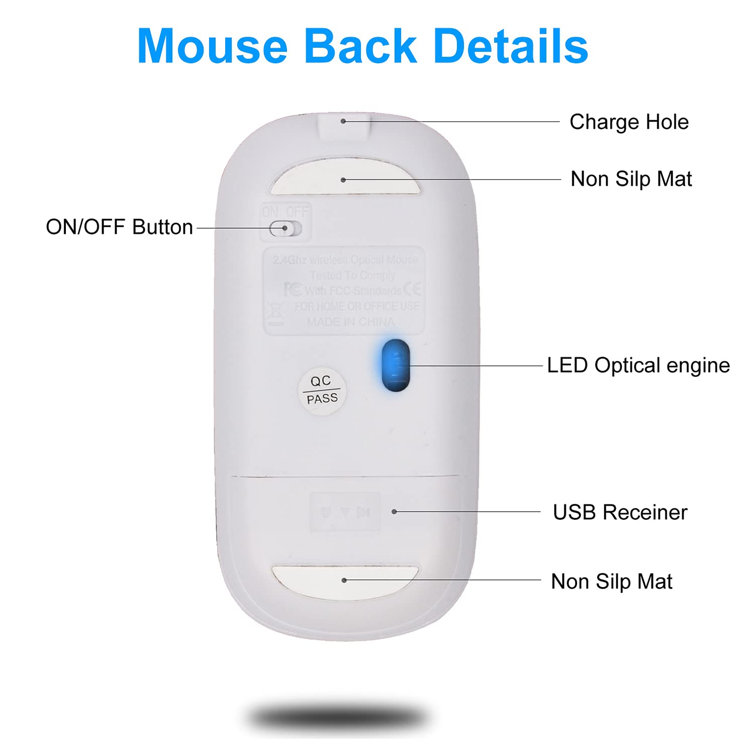 Luonih Rechargeable Wireless Bluetooth Mouse,Bluetooth 5.2+2.4G,3 Adjustable DPI,Silent Cordless Mouse with Bluetooth 5.0 /2