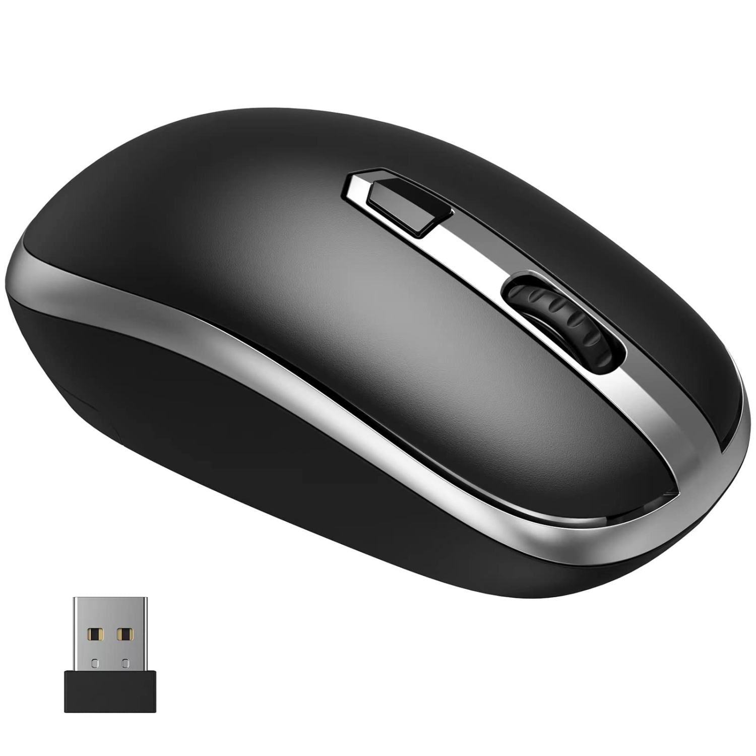 Wireless Mouse, JUKSTG 2.4G Portable Ergonomic Mouse with USB Nano Receiver, 3 Adjustable DPI Levels, Computer Cordless Mous