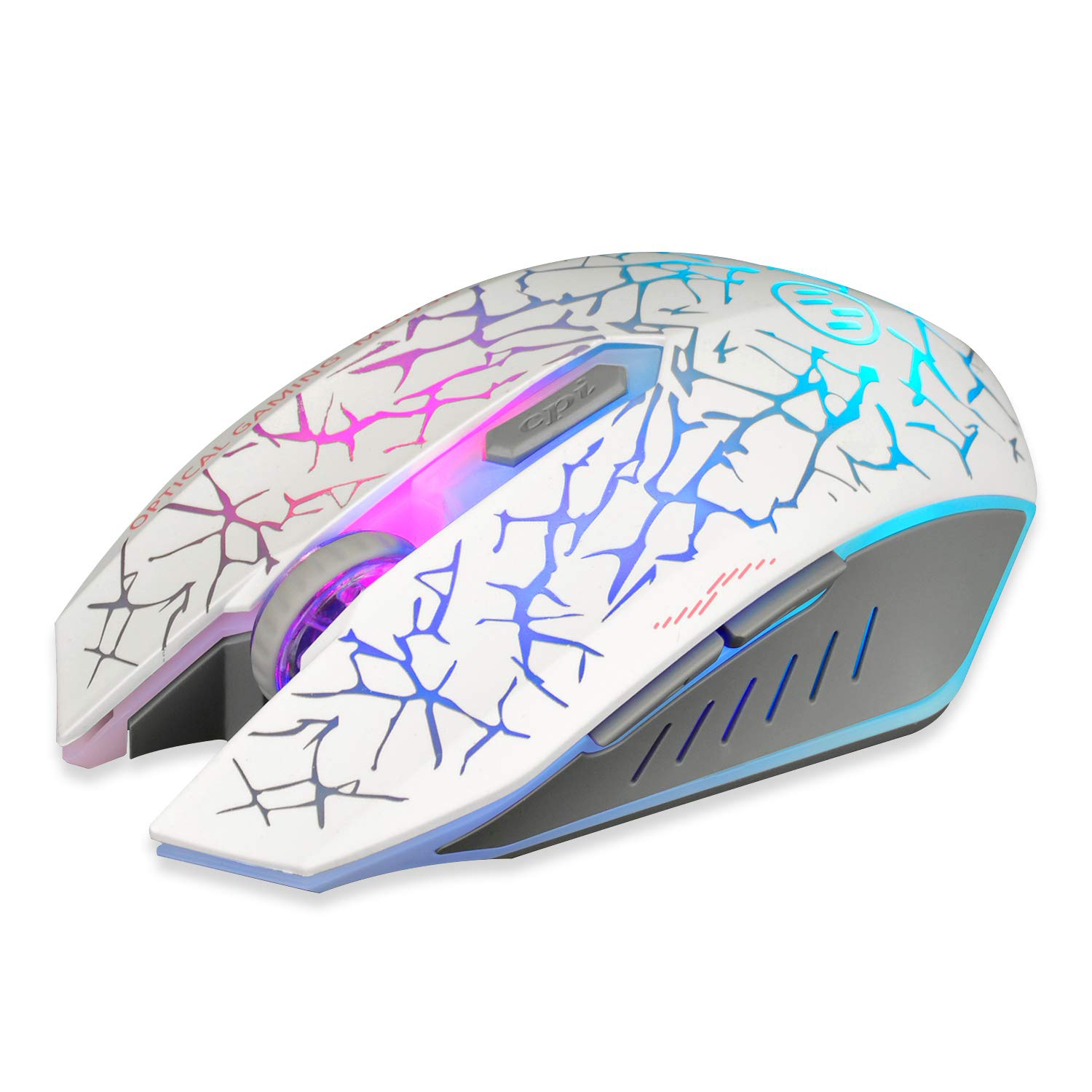 VEGCOO C12 Rechargeable Wireless Gaming Mouse Mice Silent Click Cordless Mouse 7 Smart Buttons PC Gaming Mouse Mice Advanced