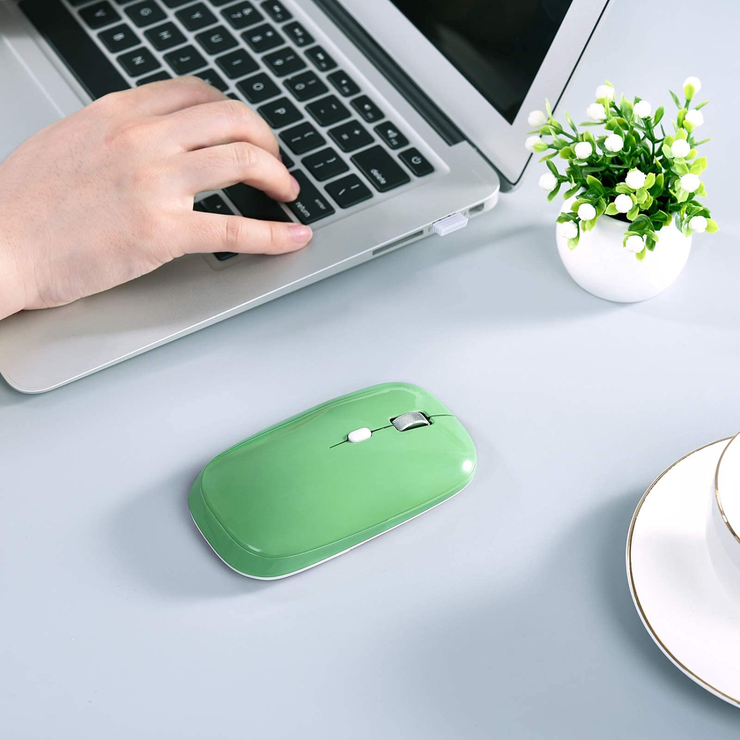 Wireless Mouse, PINKCAT 2.4G Slim Silent Cordless Mouse with USB Receiver, 3 Adjustable DPI Portable Optical Wireless Comput